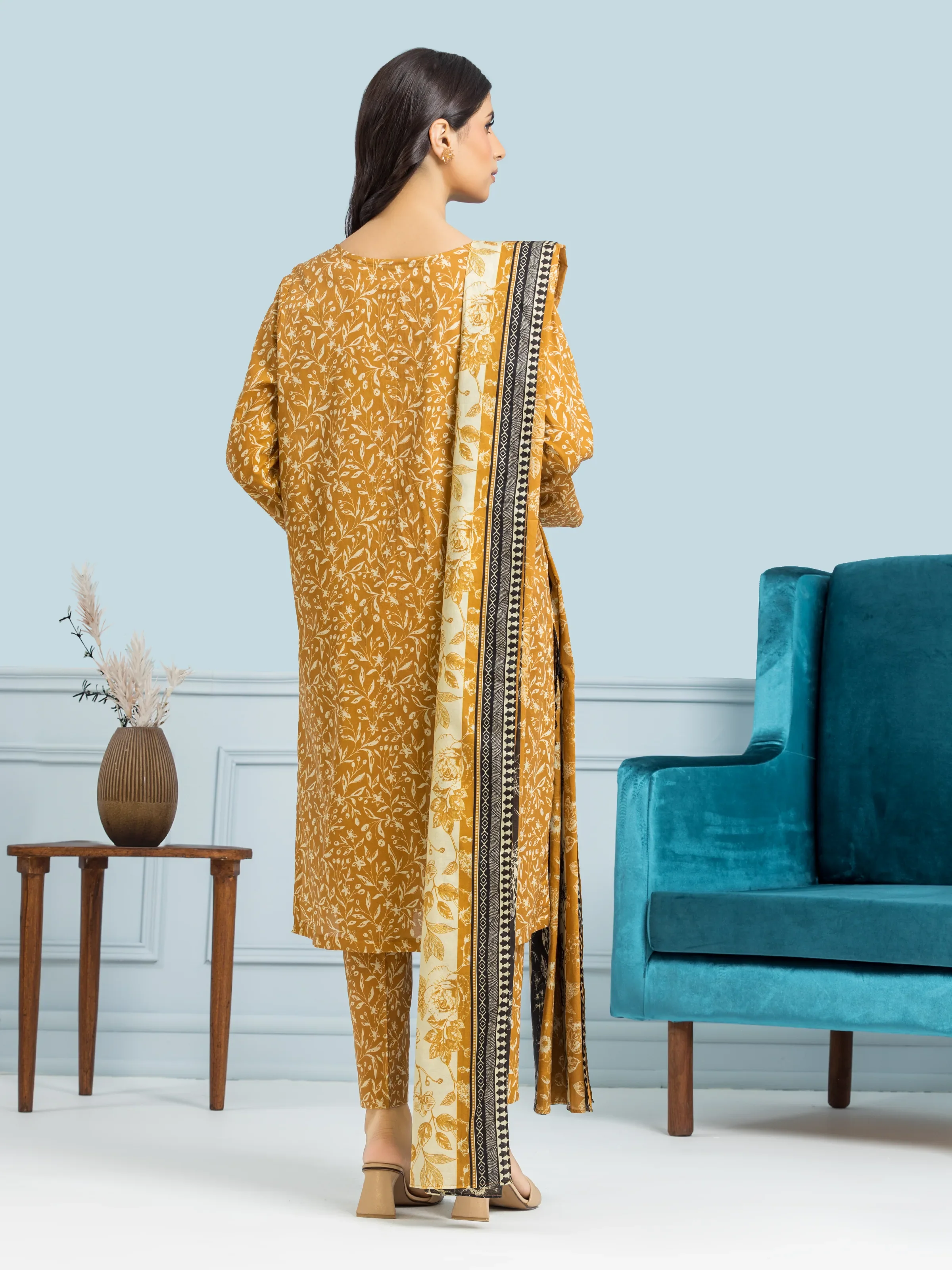 Unstitched Printed Khaddar Suit - EWU24A3-29580-3P - Image 2