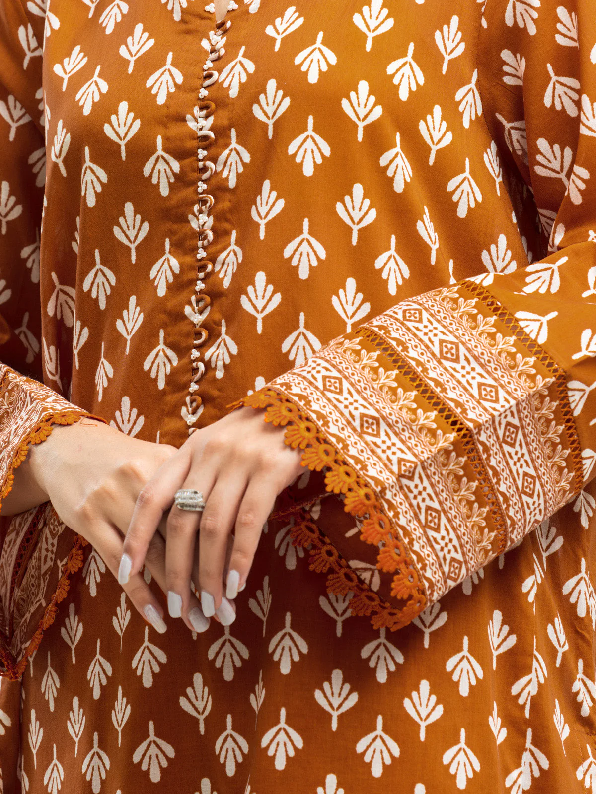 Unstitched Printed Viscose Suit - EWU24A4-29166-3P - Image 3