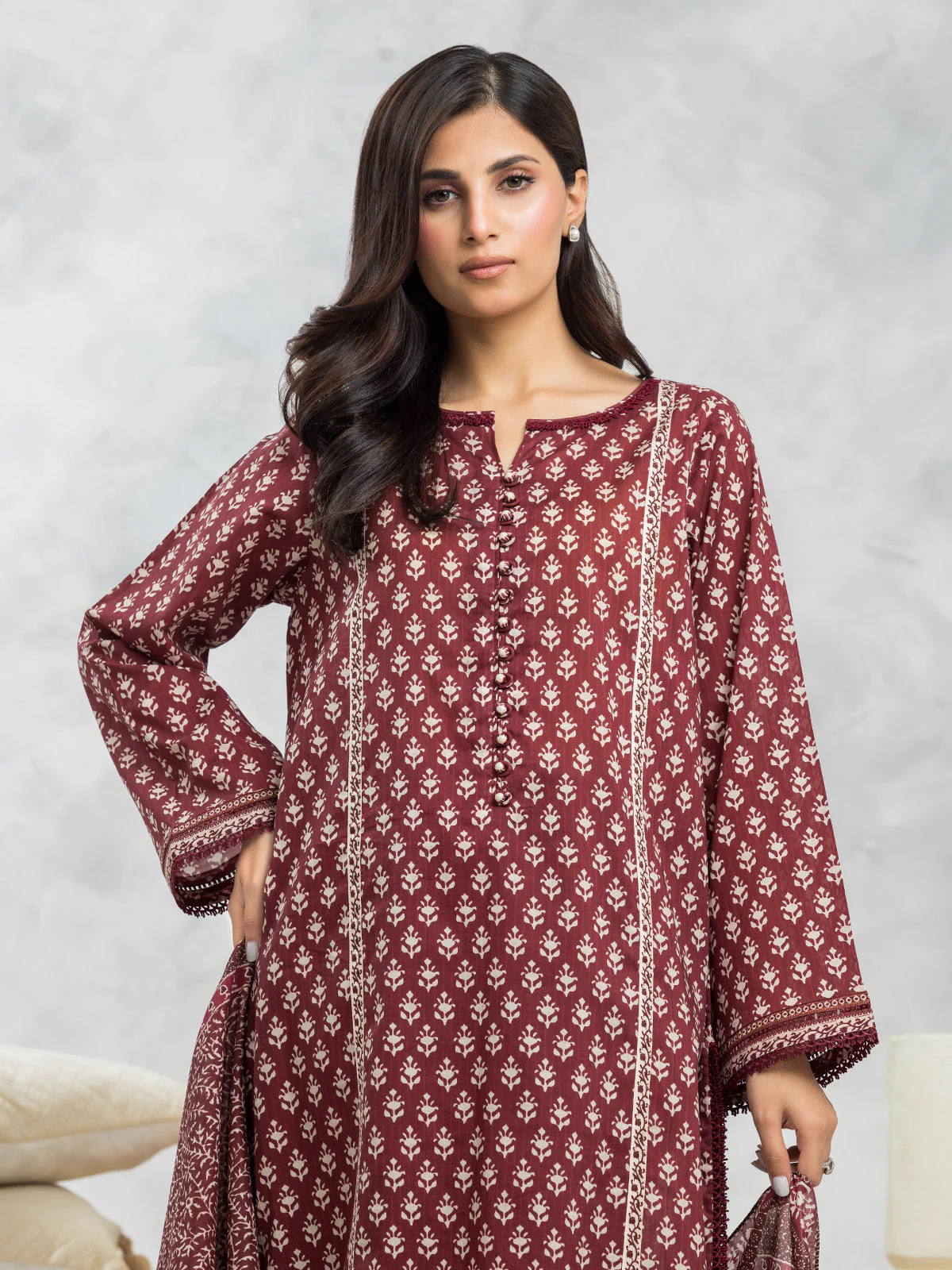 Unstitched Printed Viscose Suit - EWU24A4-29168-3P - Image 2