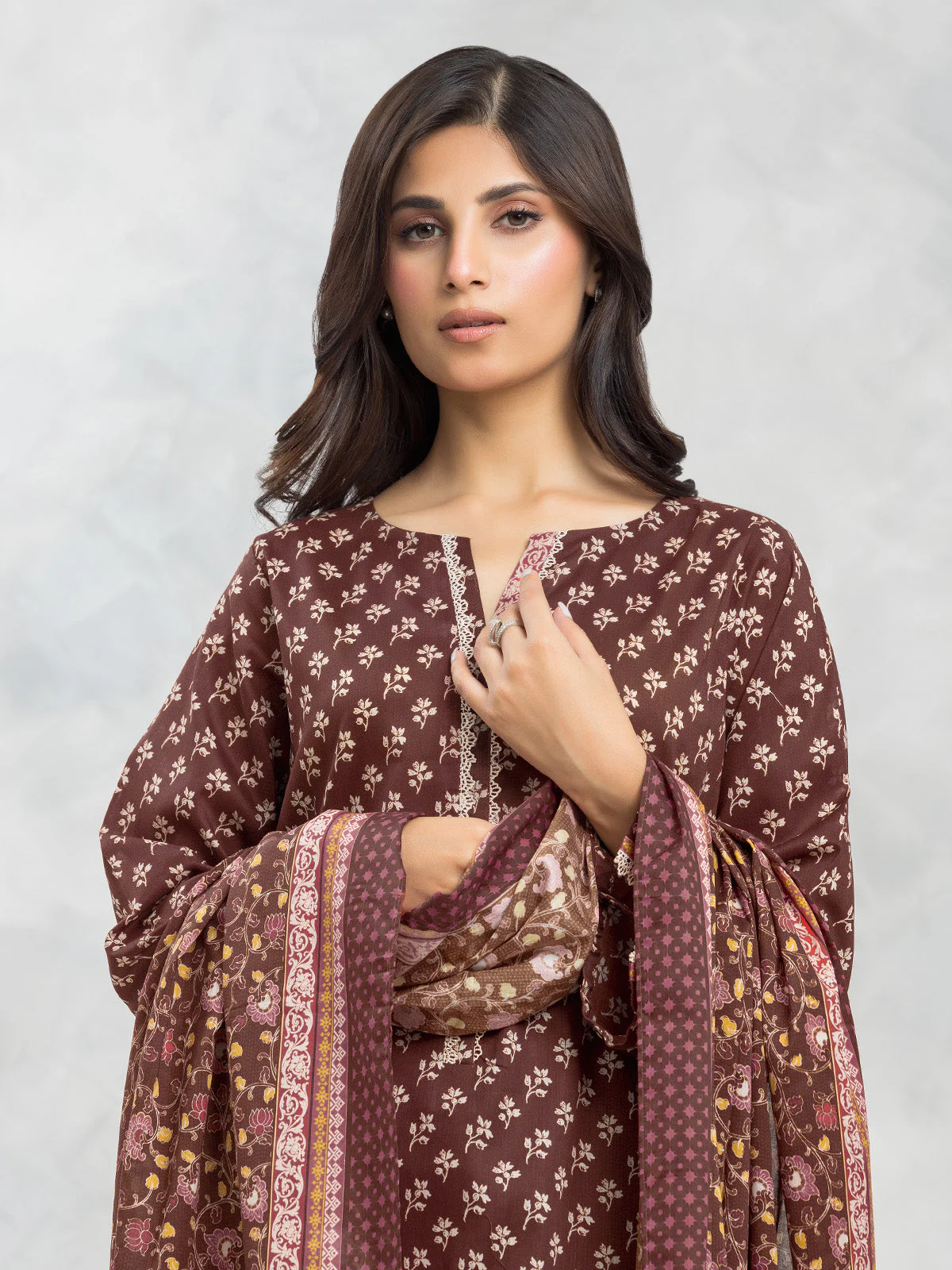 Unstitched Printed Viscose Suit - EWU24A4-29189-3P - Image 2