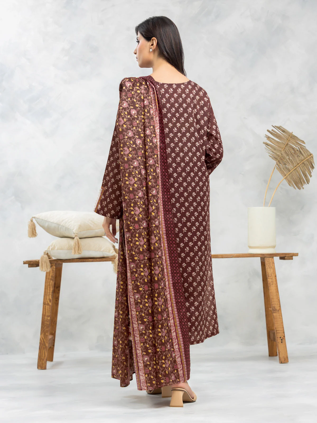 Unstitched Printed Viscose Shirt Dupatta - EWU24A4-29189SD - Image 6