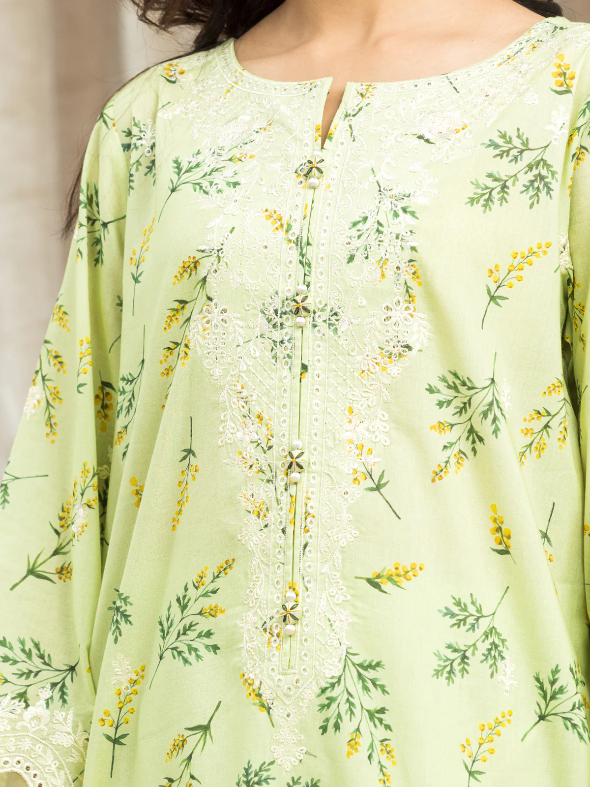 Unstitched Embroidered Lawn Suit - EWU24V1-28600-3P - Image 2