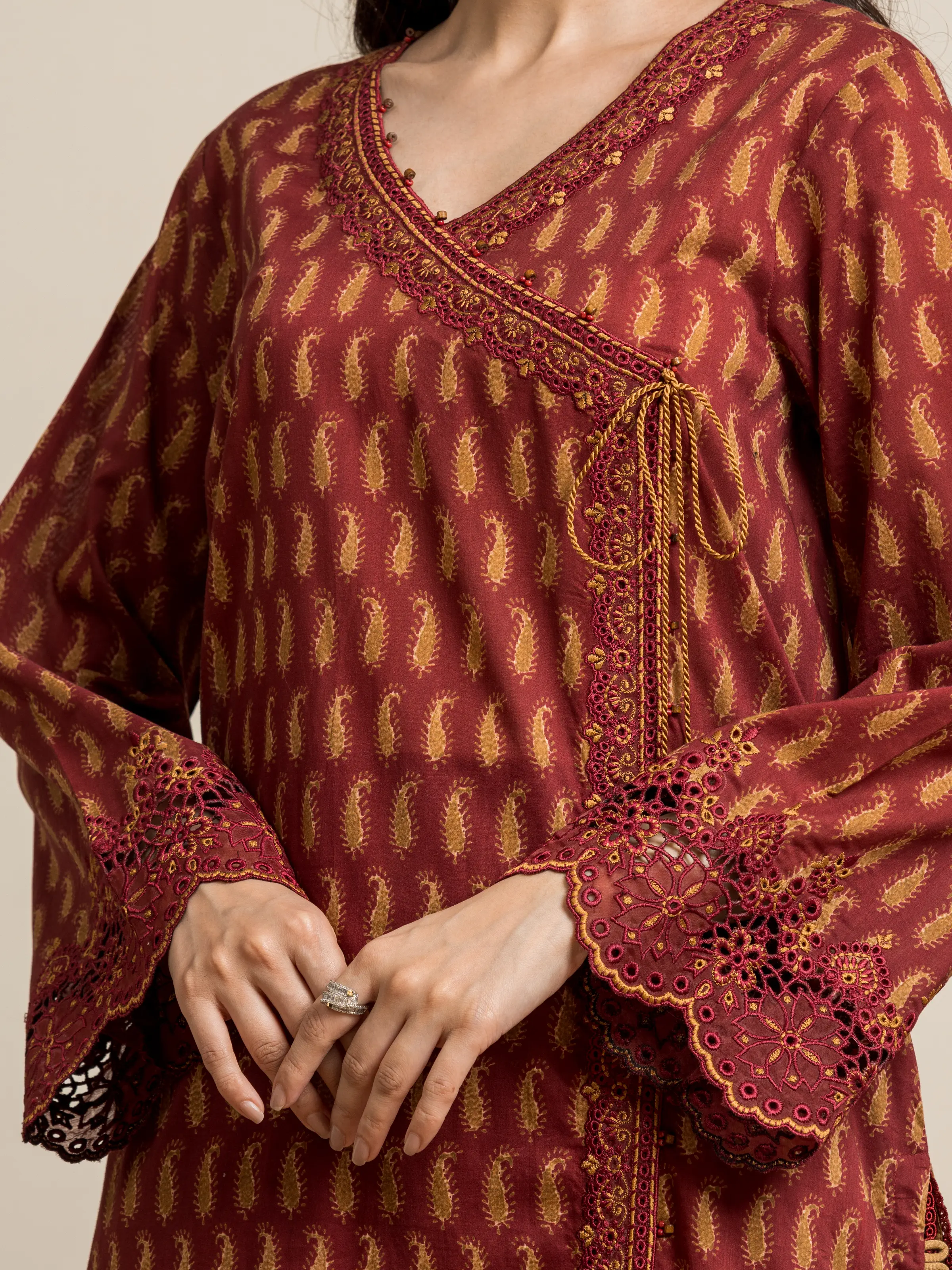 Unstitched Embroidered Lawn Shirt Dupatta - EWU24V1-30038SD - Image 2