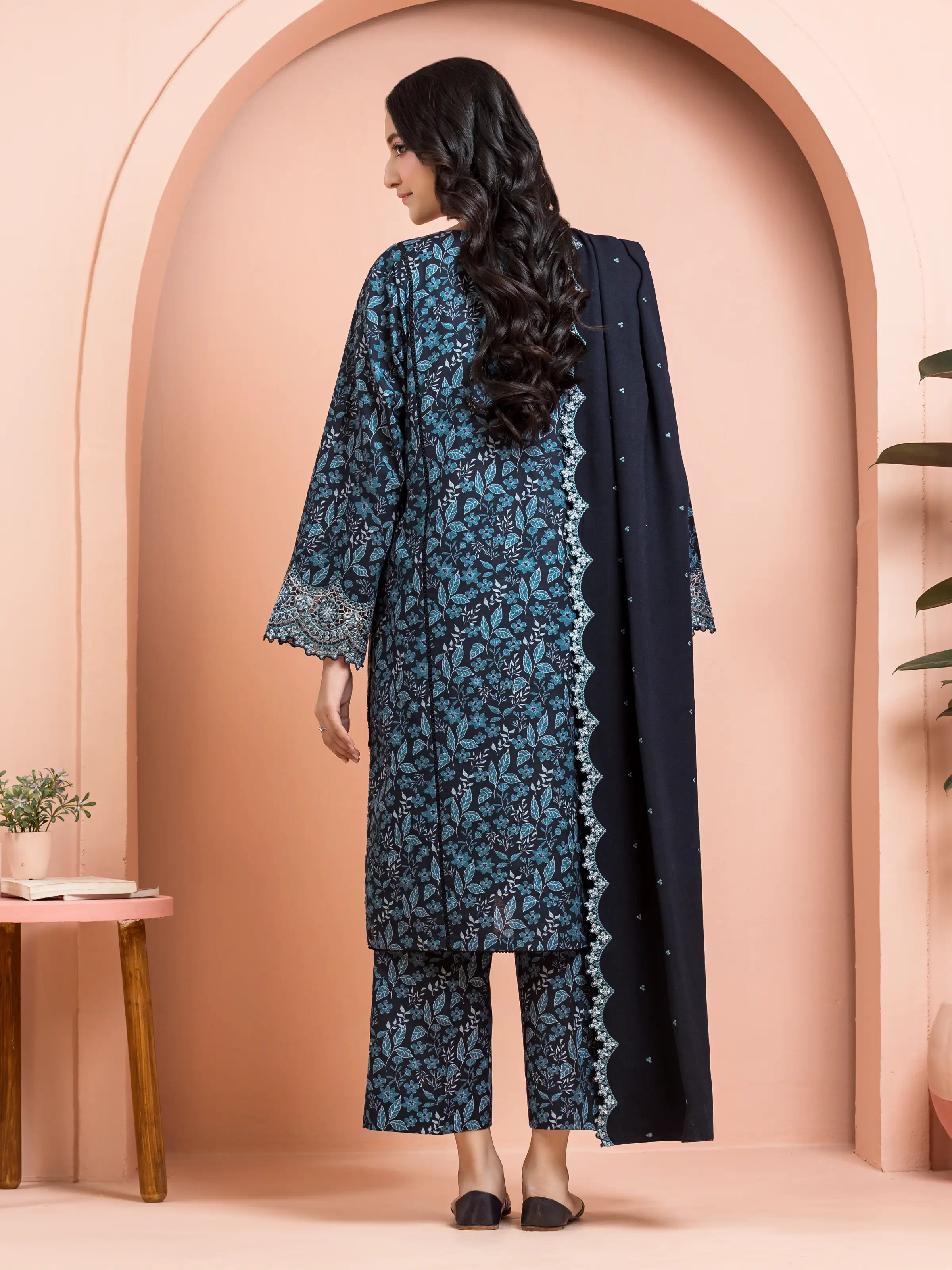 Unstitched Embroidered Marina Twill Shirt Trouser - EWU24V14-30181ST - Image 2