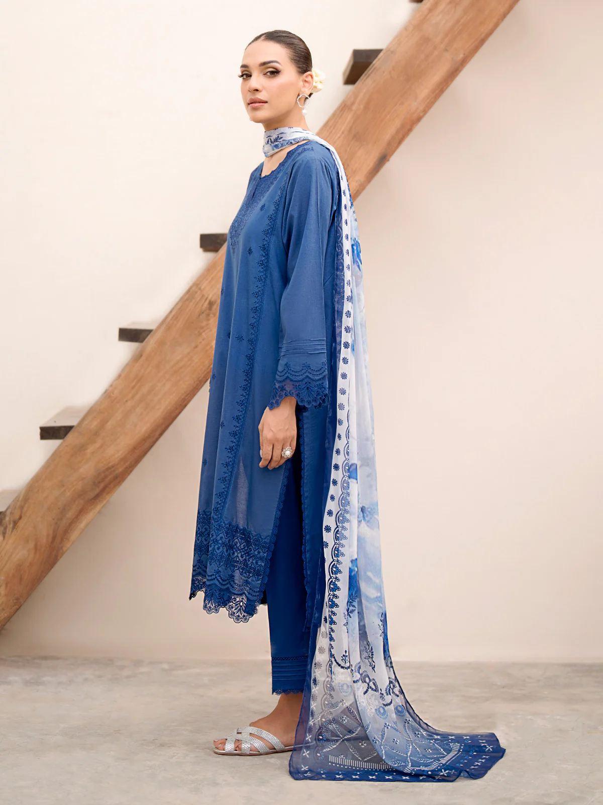 Unstitched Embroidered Cambric Suit - EWU24V2-28616-3P - Image 2
