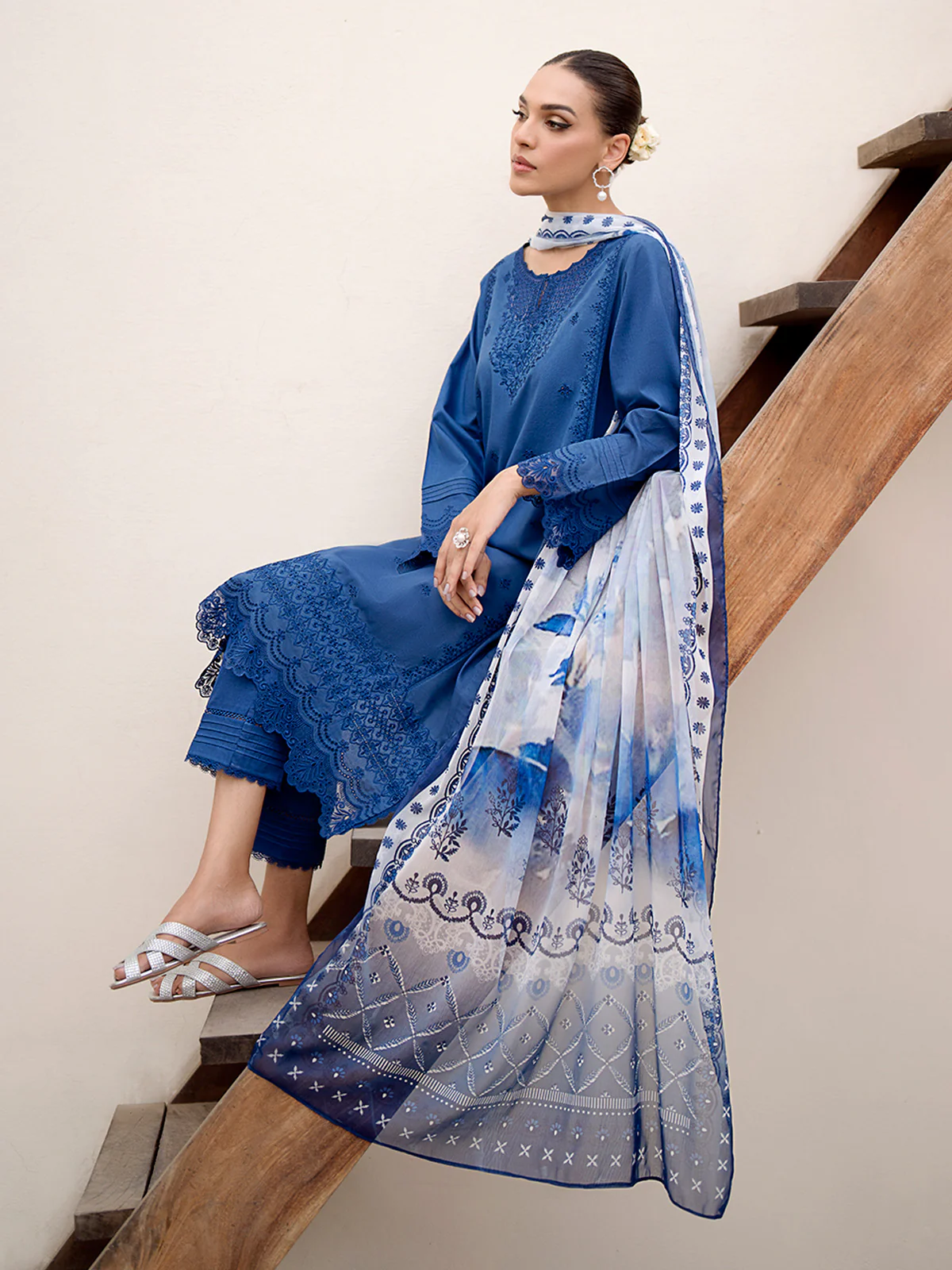 Unstitched Embroidered Cambric Suit - EWU24V2-28616-3P - Image 5