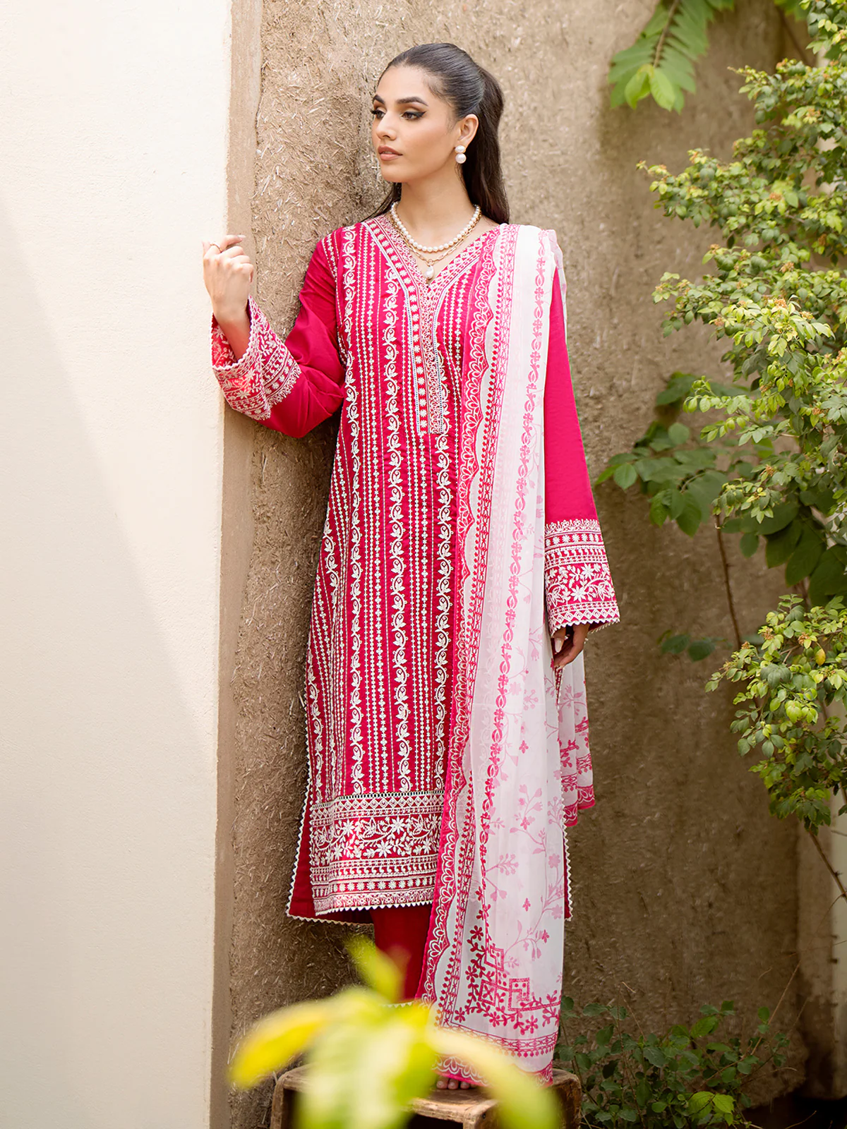 Unstitched Embroidered Cambric Suit - EWU24V2-28620-3P - Image 2