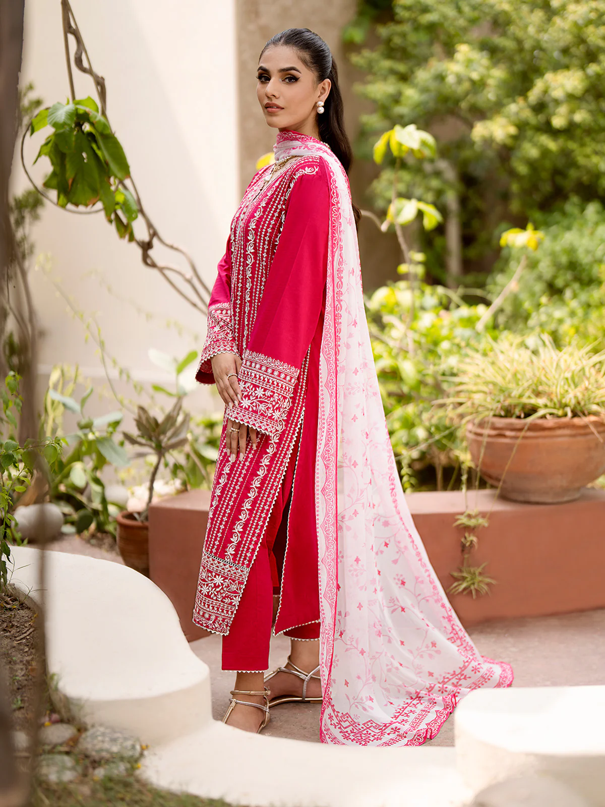Unstitched Embroidered Cambric Suit - EWU24V2-28620-3P - Image 5