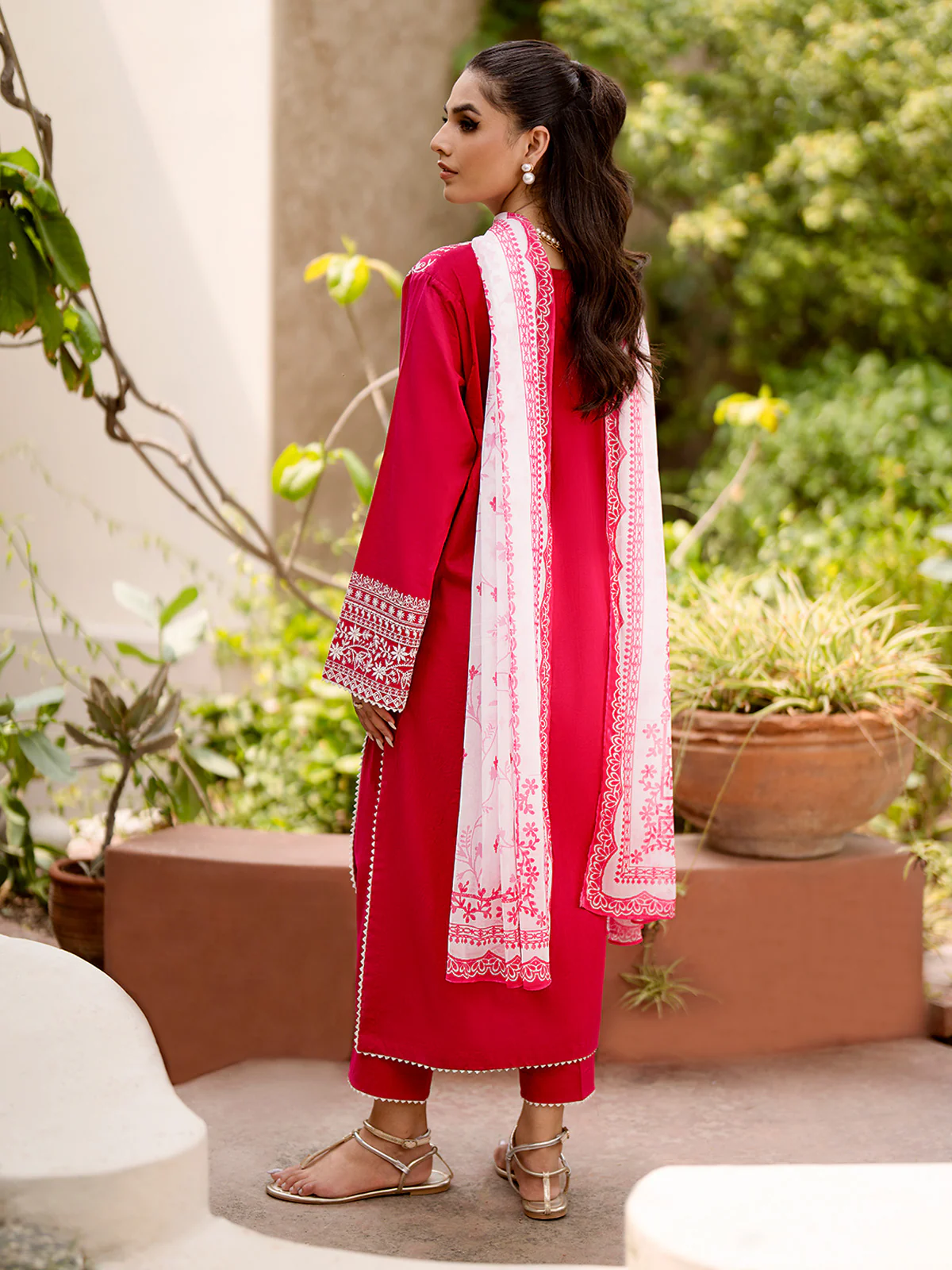 Unstitched Embroidered Cambric Suit - EWU24V2-28620-3P - Image 6