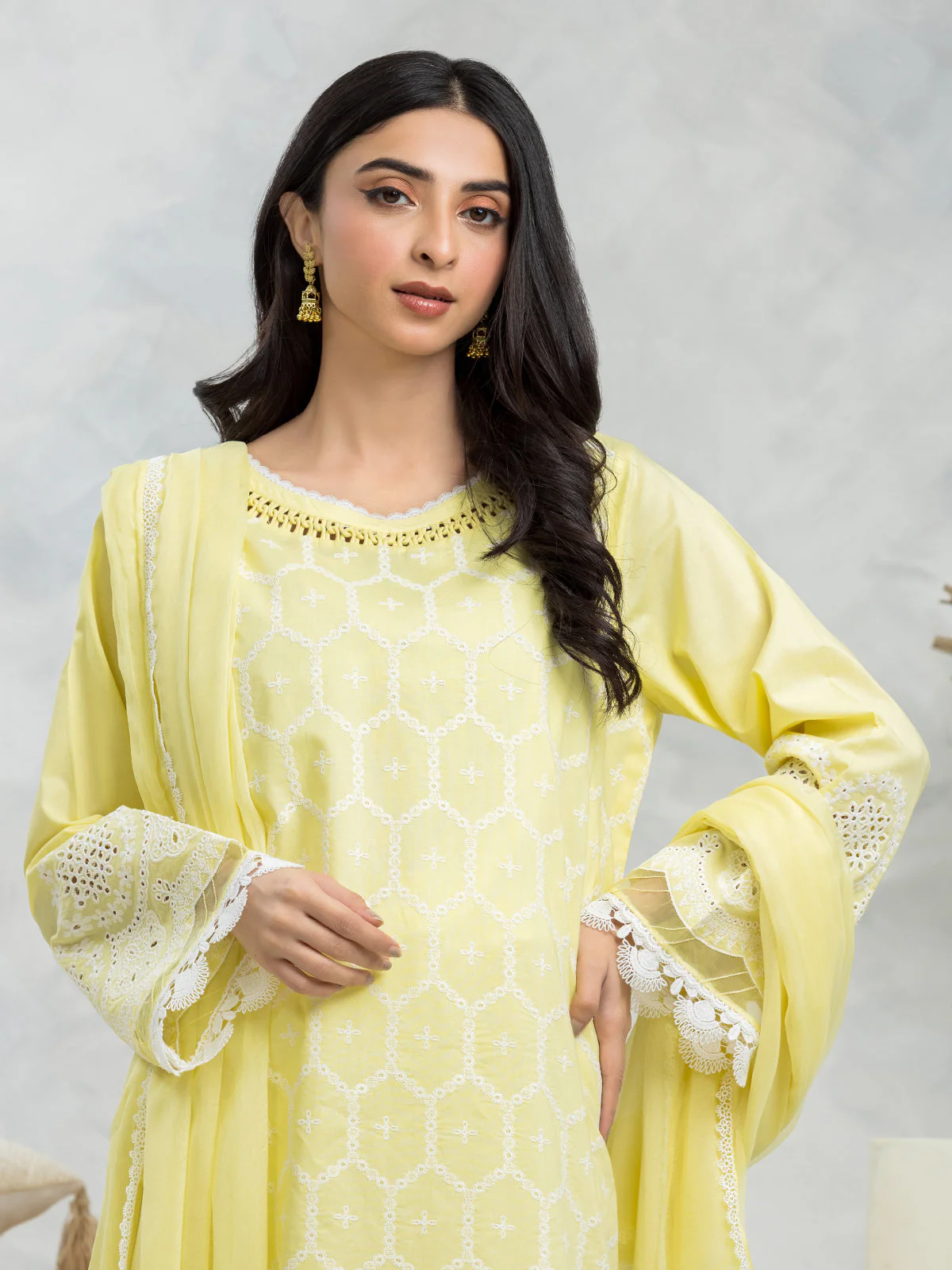 Unstitched Embroidered Cambric Suit - EWU24V2-28621-3P - Image 2