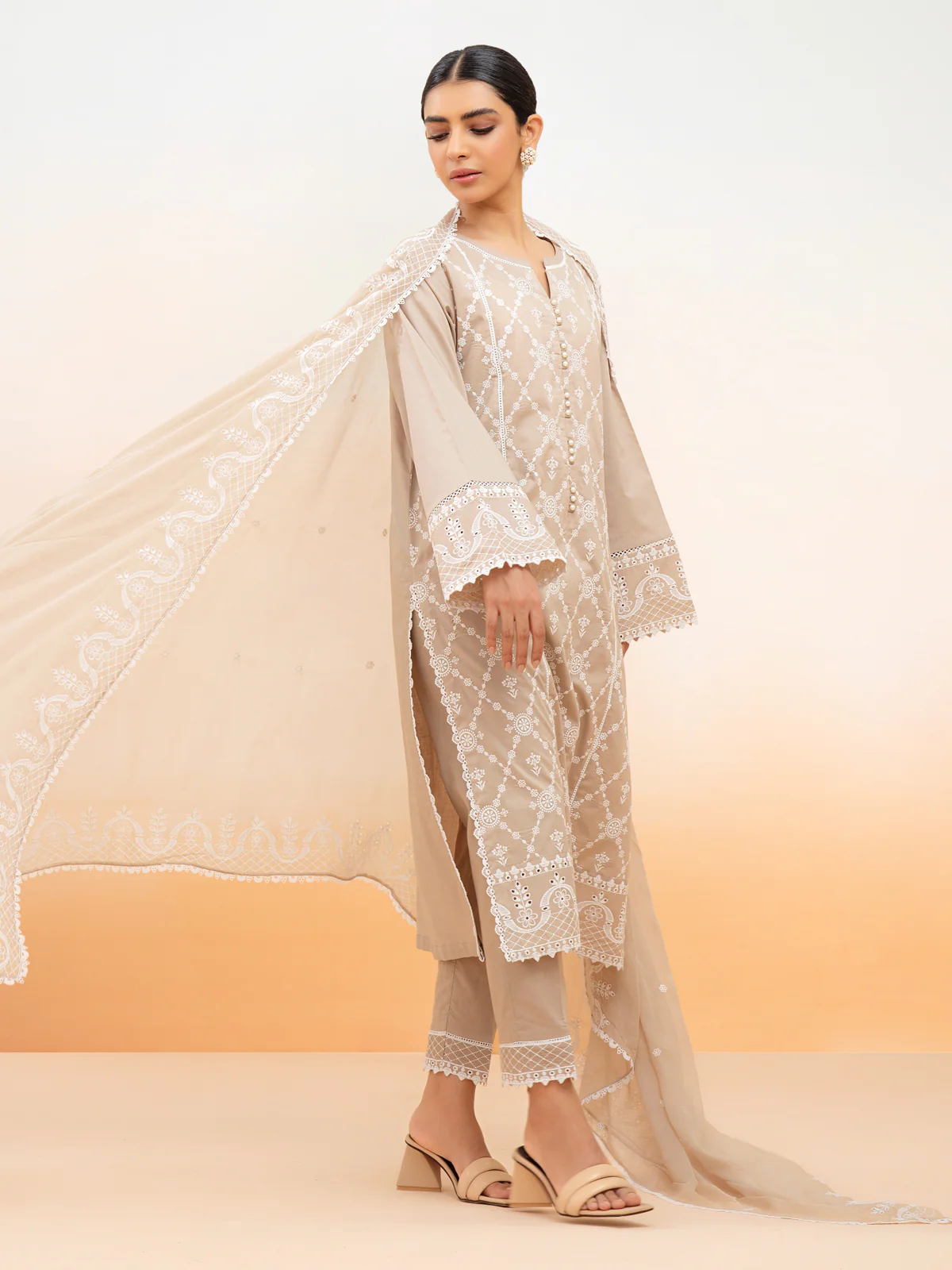 Unstitched Embroidered Cambric Suit - EWU24V2-28640-3P - Image 2