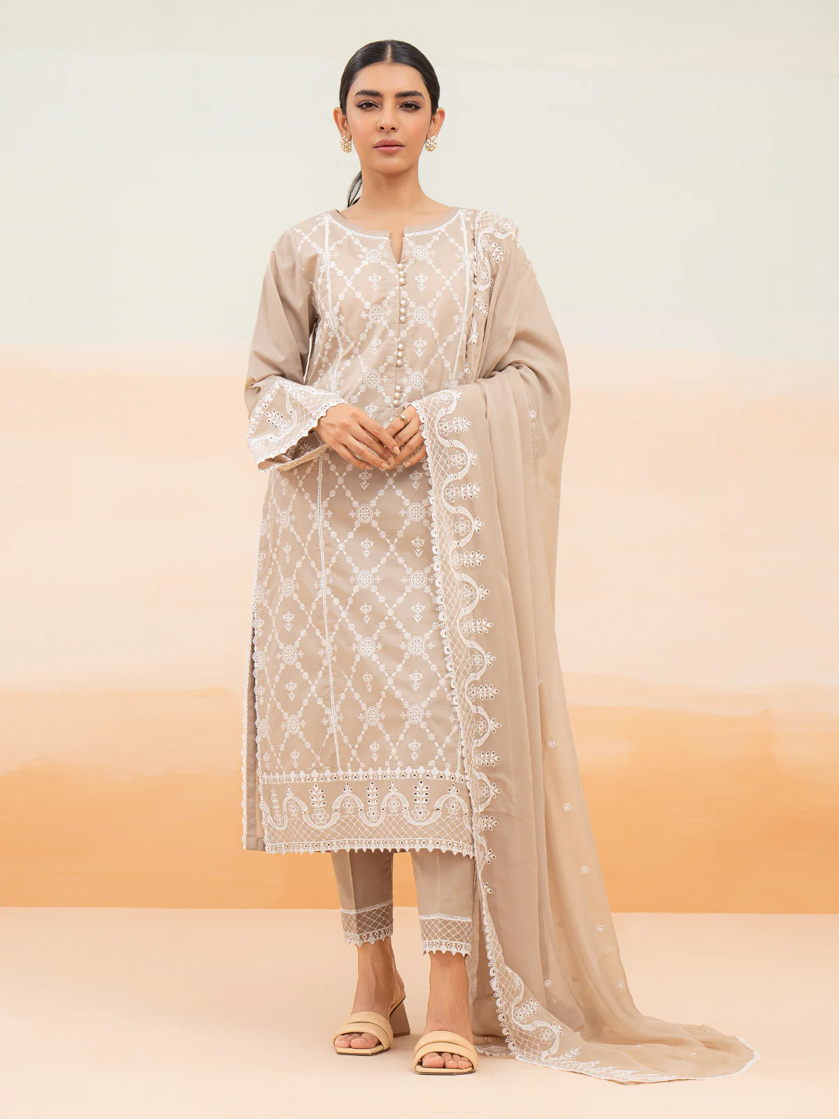 Unstitched Embroidered Cambric Suit - EWU24V2-28640-3P - Image 6