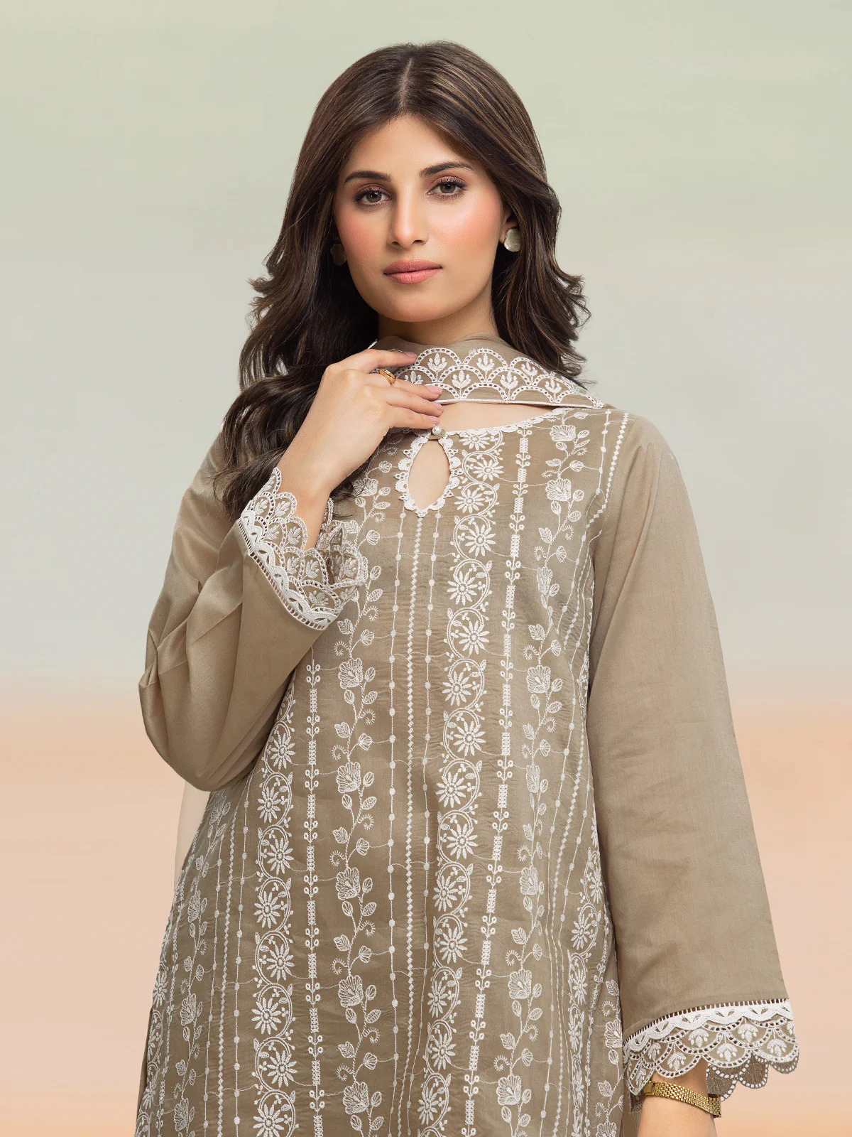 Unstitched Embroidered Cambric Suit - EWU24V2-28642-3P - Image 5