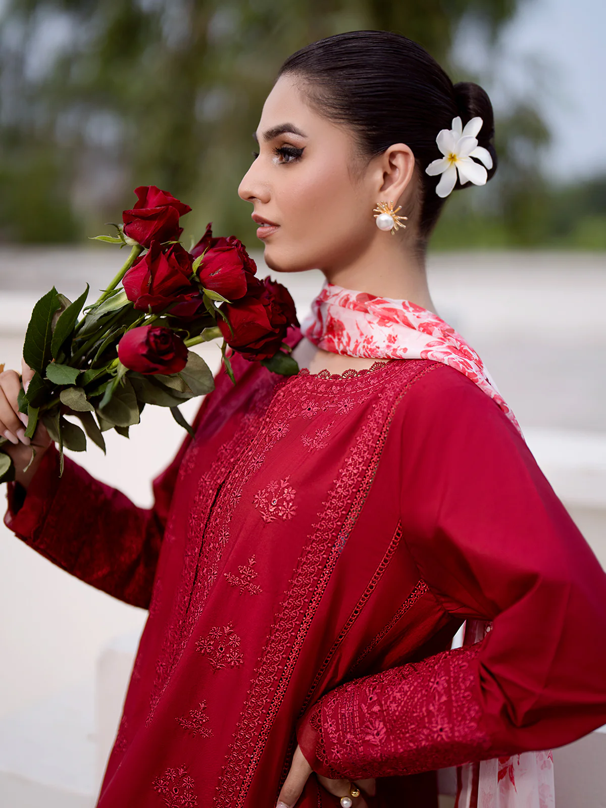 Unstitched Embroidered Cambric Suit - EWU24V2-29015-3P - Image 3