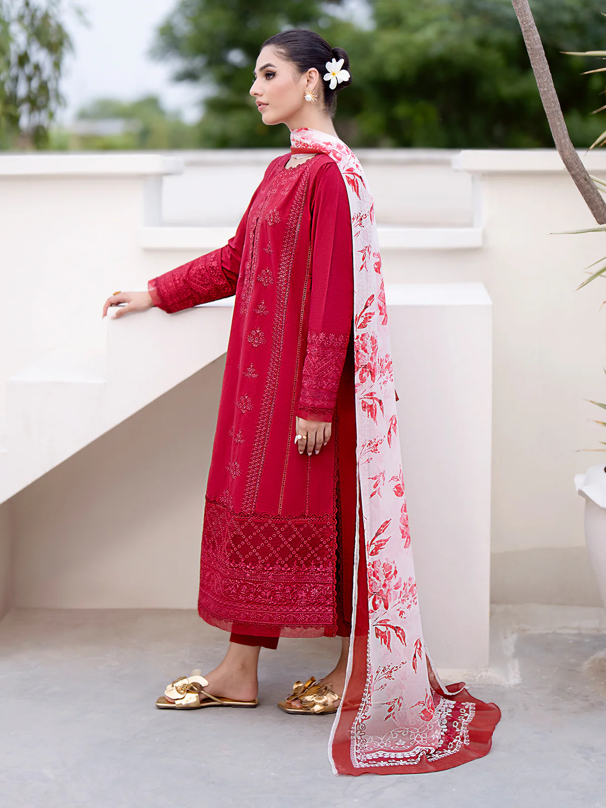 Unstitched Embroidered Cambric Suit - EWU24V2-29015-3P - Image 7