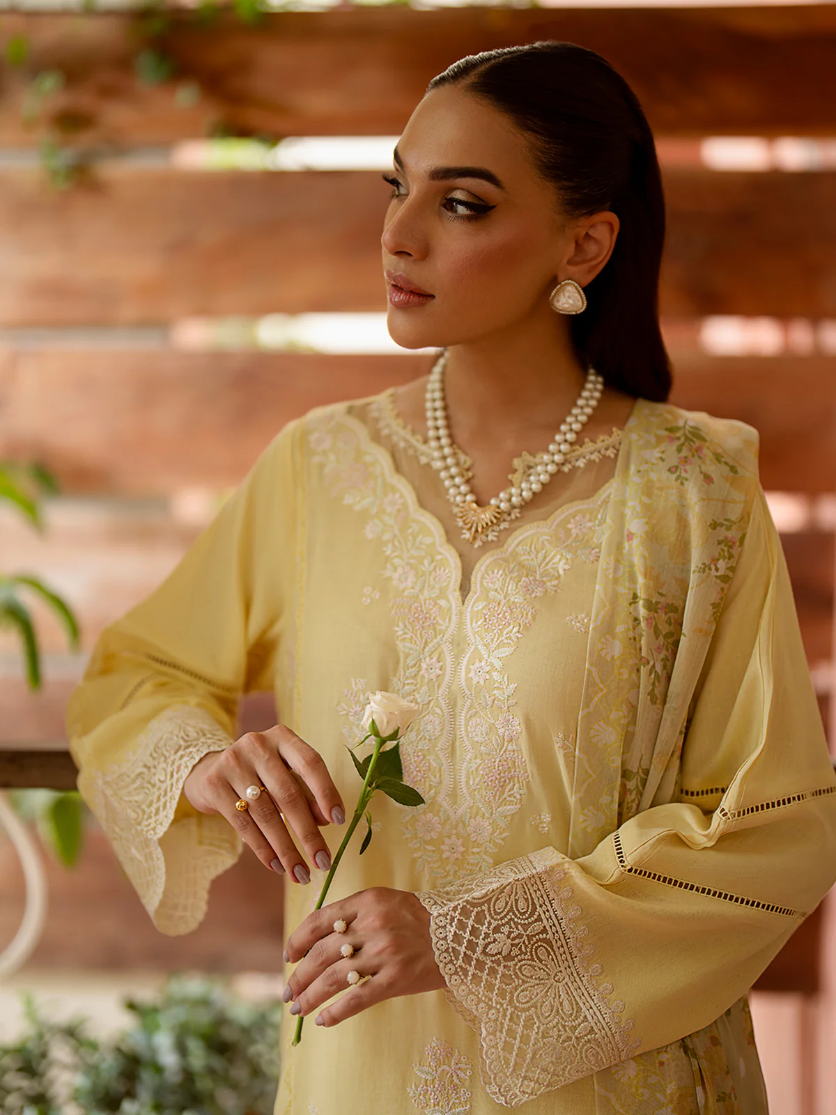 Unstitched Embroidered Cambric Suit - EWU24V2-30055-3P - Image 2