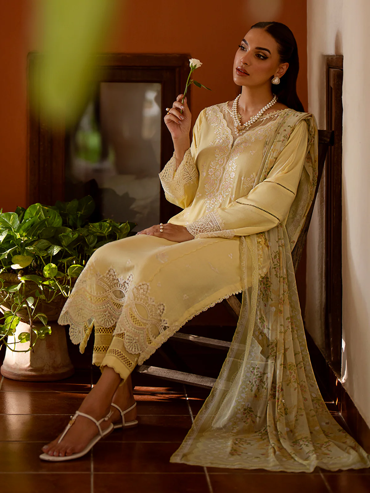 Unstitched Embroidered Cambric Suit - EWU24V2-30055-3P - Image 5