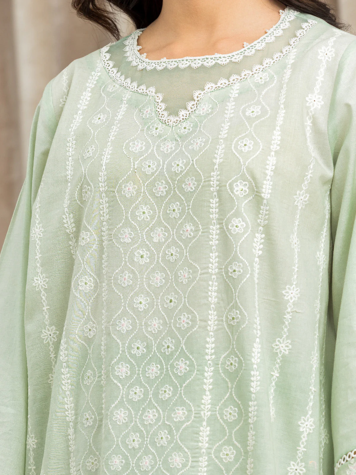 Unstitched Embroidered Cambric Suit - EWU24V2-30056-3P - Image 3