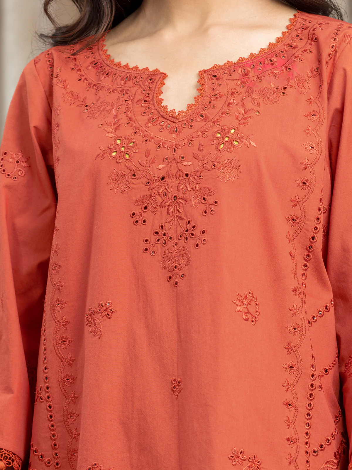 Unstitched Embroidered Cambric Suit - EWU24V2-30063-3P - Image 2