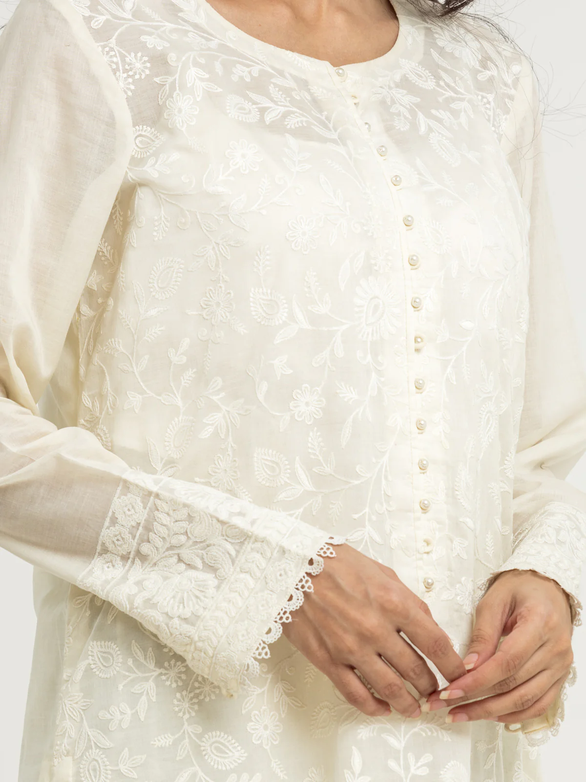 Unstitched Embroidered Cambric Suit - EWU24V2-30148-3P - Image 3
