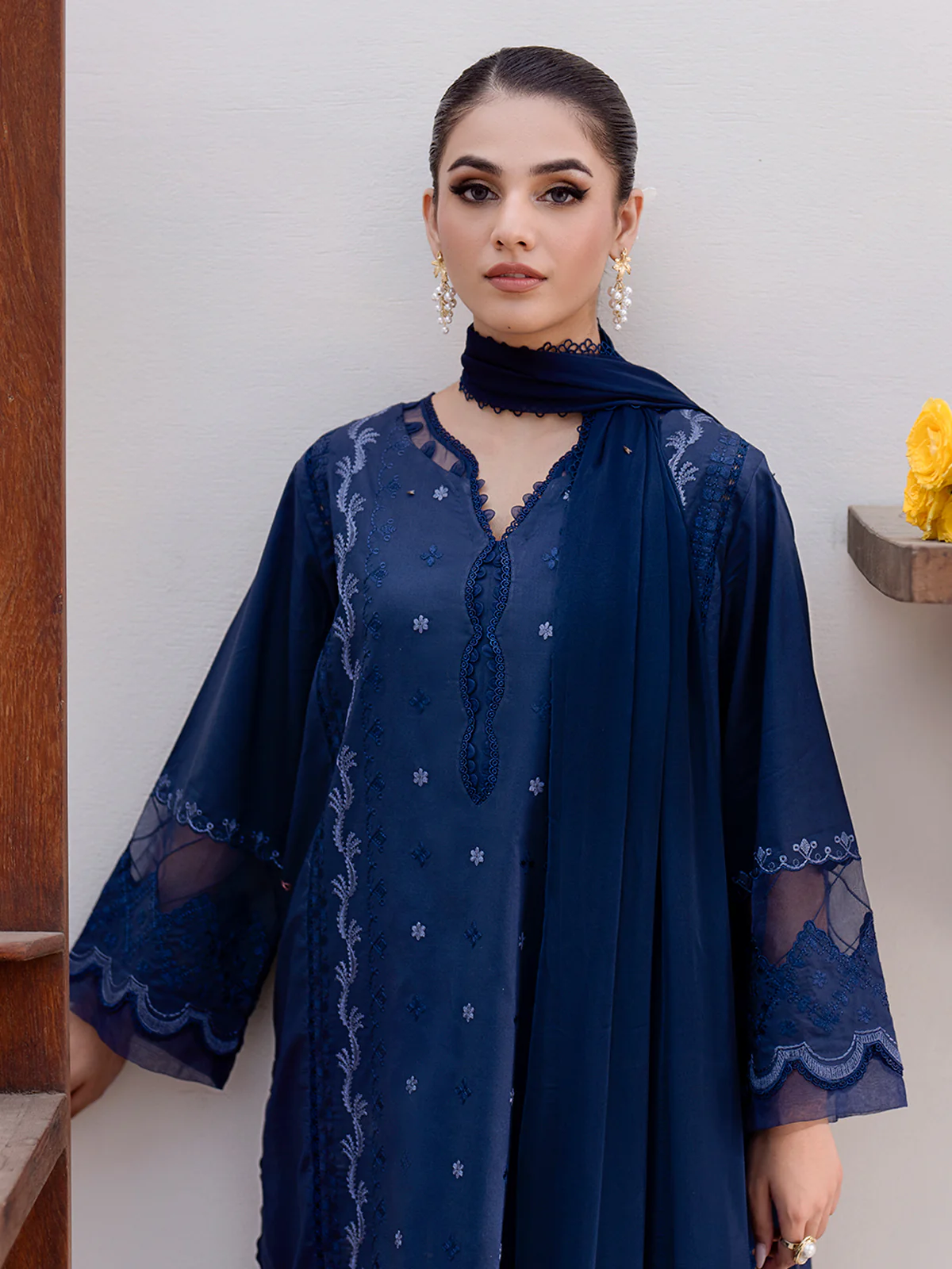 Unstitched Embroidered Cambric Suit - EWU24V2-30154-3P - Image 2