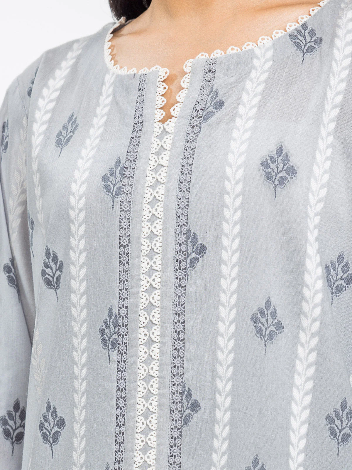 Unstitched Embroidered Jacquard Suit - EWU24V3-30045-3P - Image 3