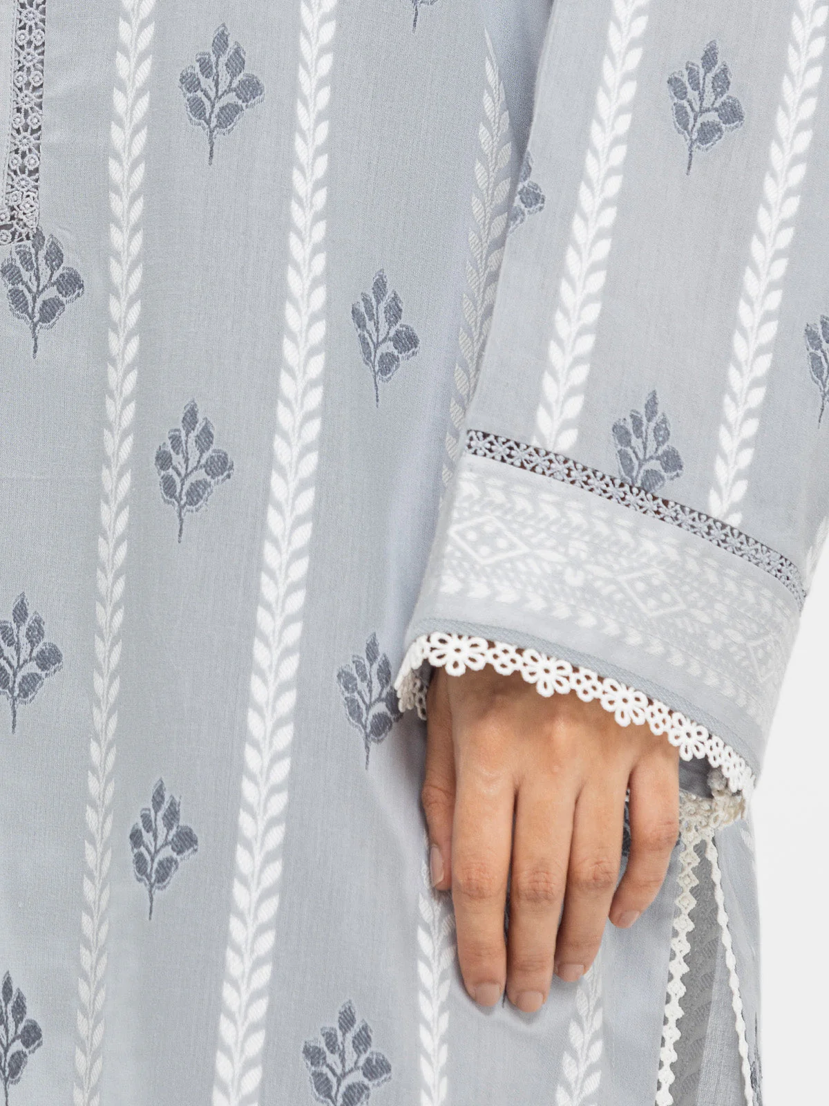 Unstitched Embroidered Jacquard Suit - EWU24V3-30045-3P - Image 4