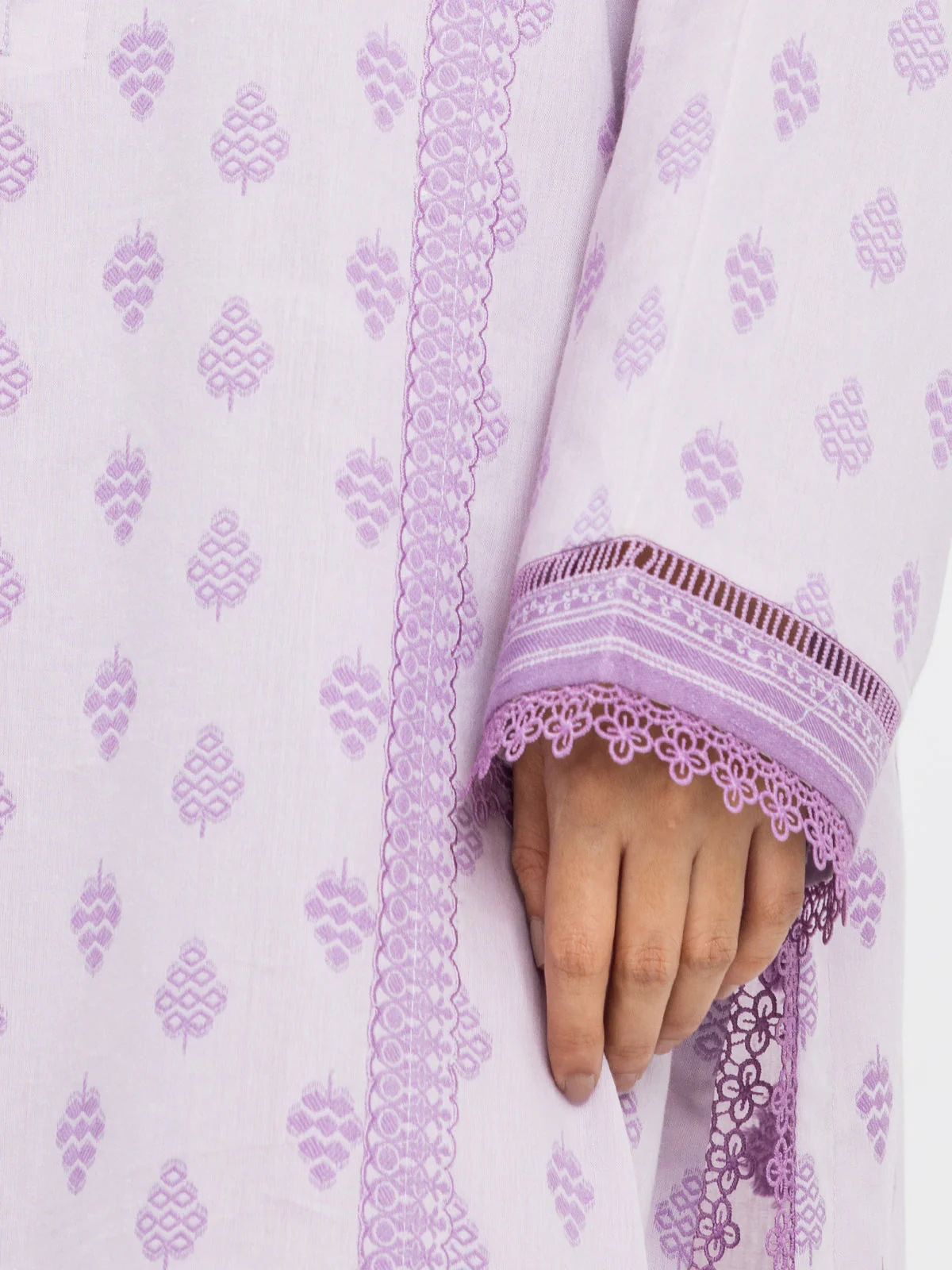 Unstitched Embroidered Jacquard Suit - EWU24V3-30046-3P - Image 3