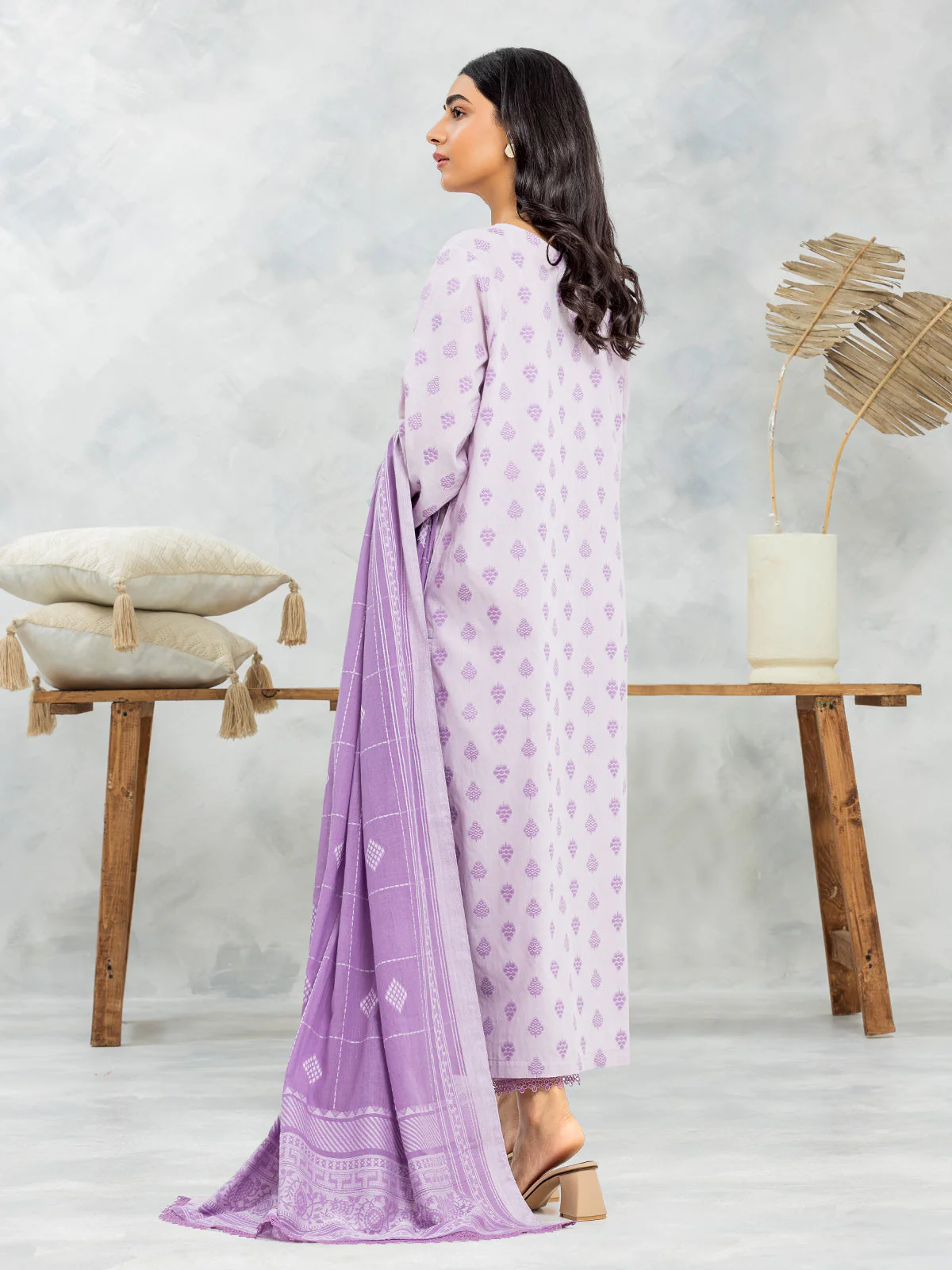 Unstitched Embroidered Jacquard Suit - EWU24V3-30046-3P - Image 4