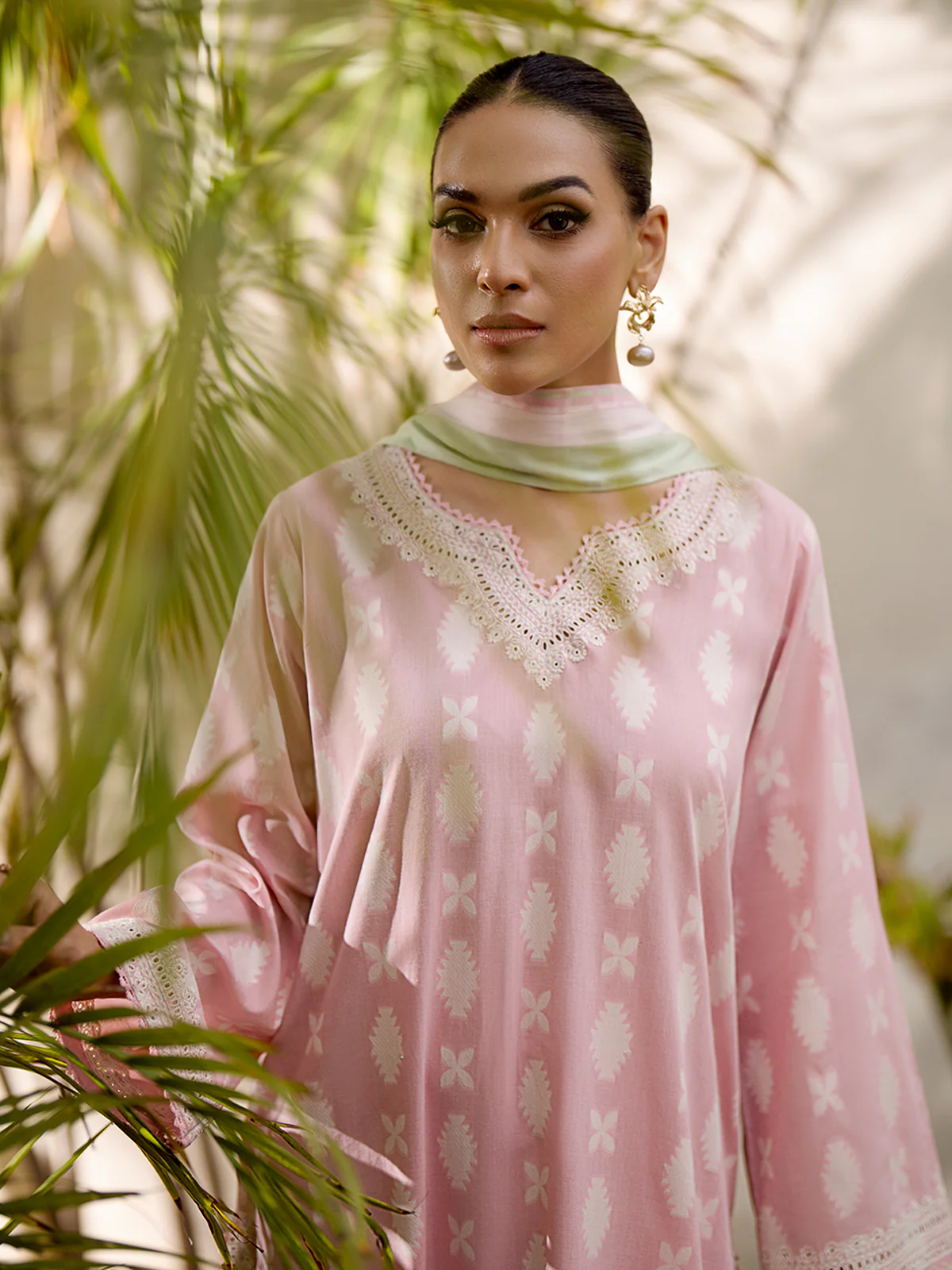 Unstitched Embroidered Jacquard Suit - EWU24V3-30048-3P - Image 2
