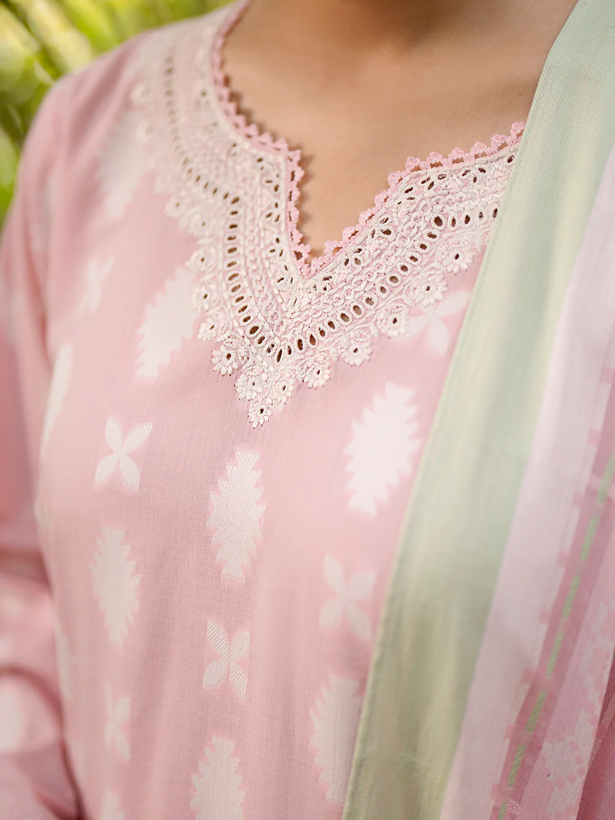 Unstitched Embroidered Jacquard Suit - EWU24V3-30048-3P - Image 3