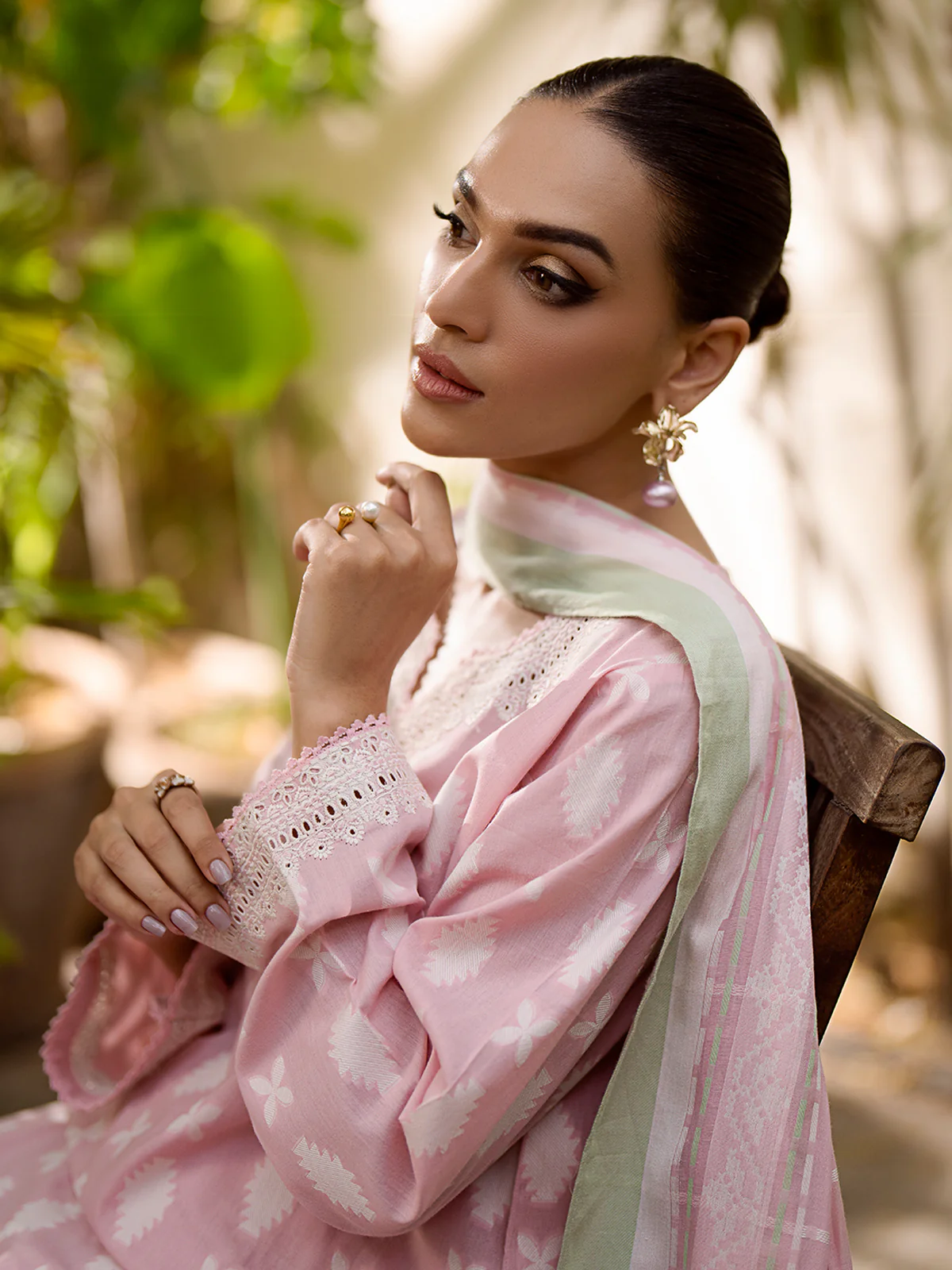 Unstitched Embroidered Jacquard Suit - EWU24V3-30048-3P - Image 4