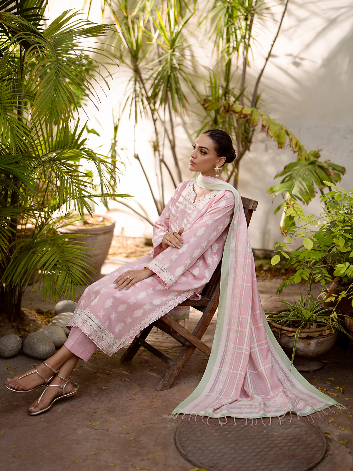 Unstitched Embroidered Jacquard Suit - EWU24V3-30048-3P - Image 5