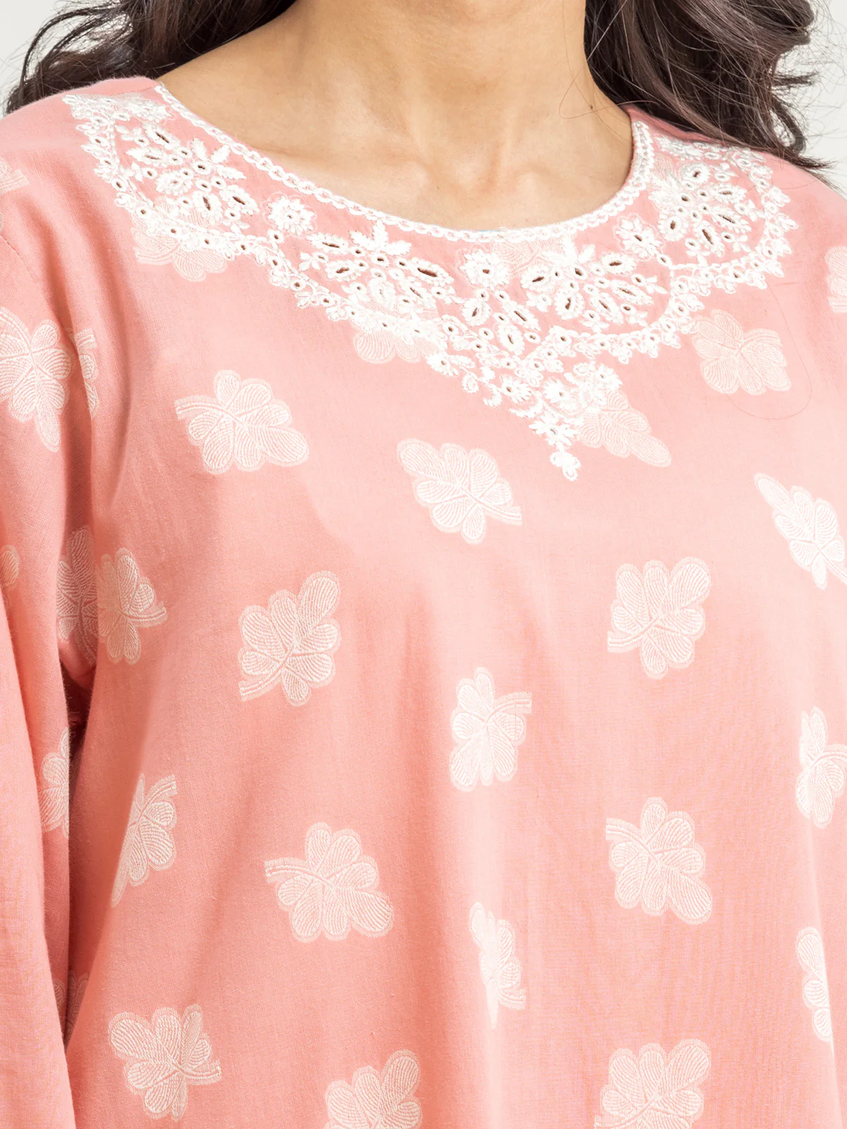 Unstitched Embroidered Jacquard Suit - EWU24V3-30049-3P - Image 3