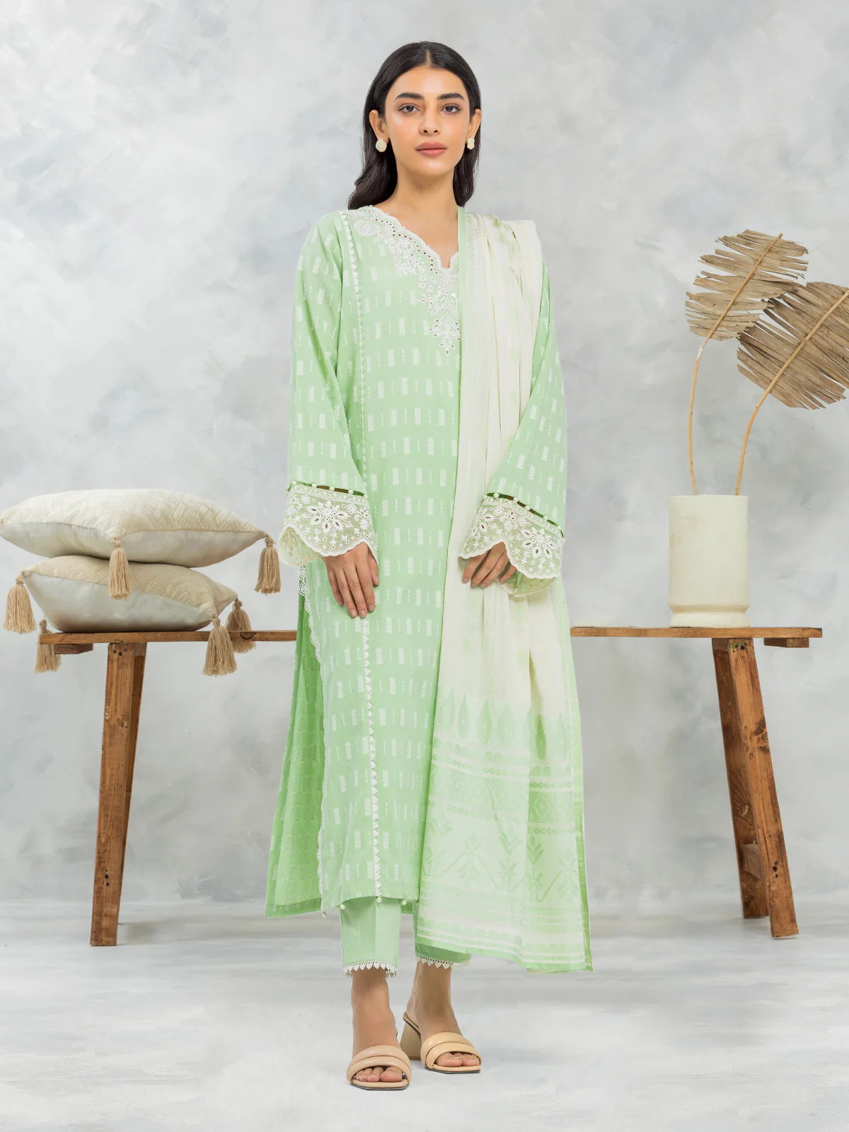 Unstitched Embroidered Jacquard Suit - EWU24V3-30051-3P