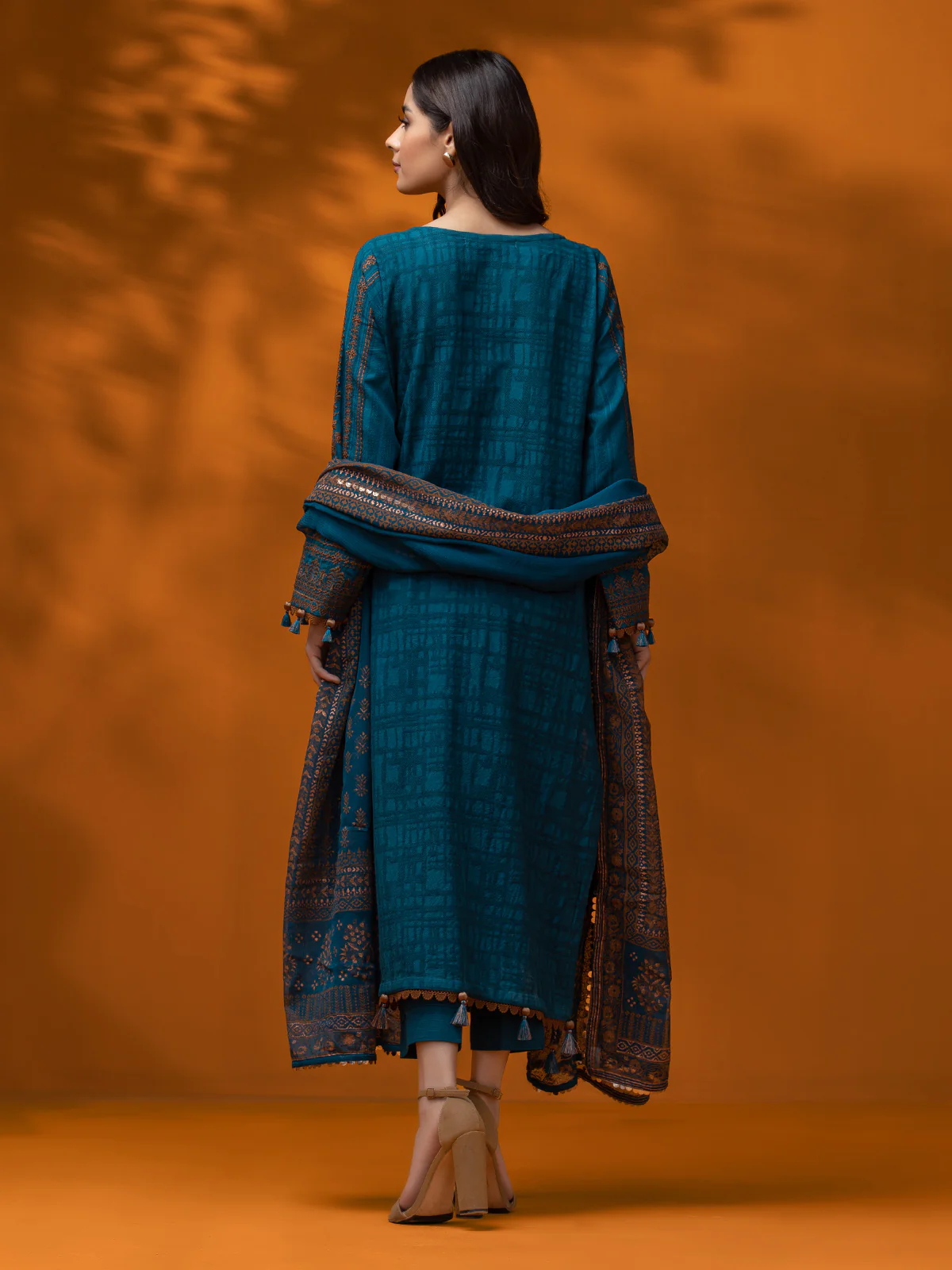 Unstitched Embroidered Dobby Suit - EWU24V7-26631-3P - Image 7