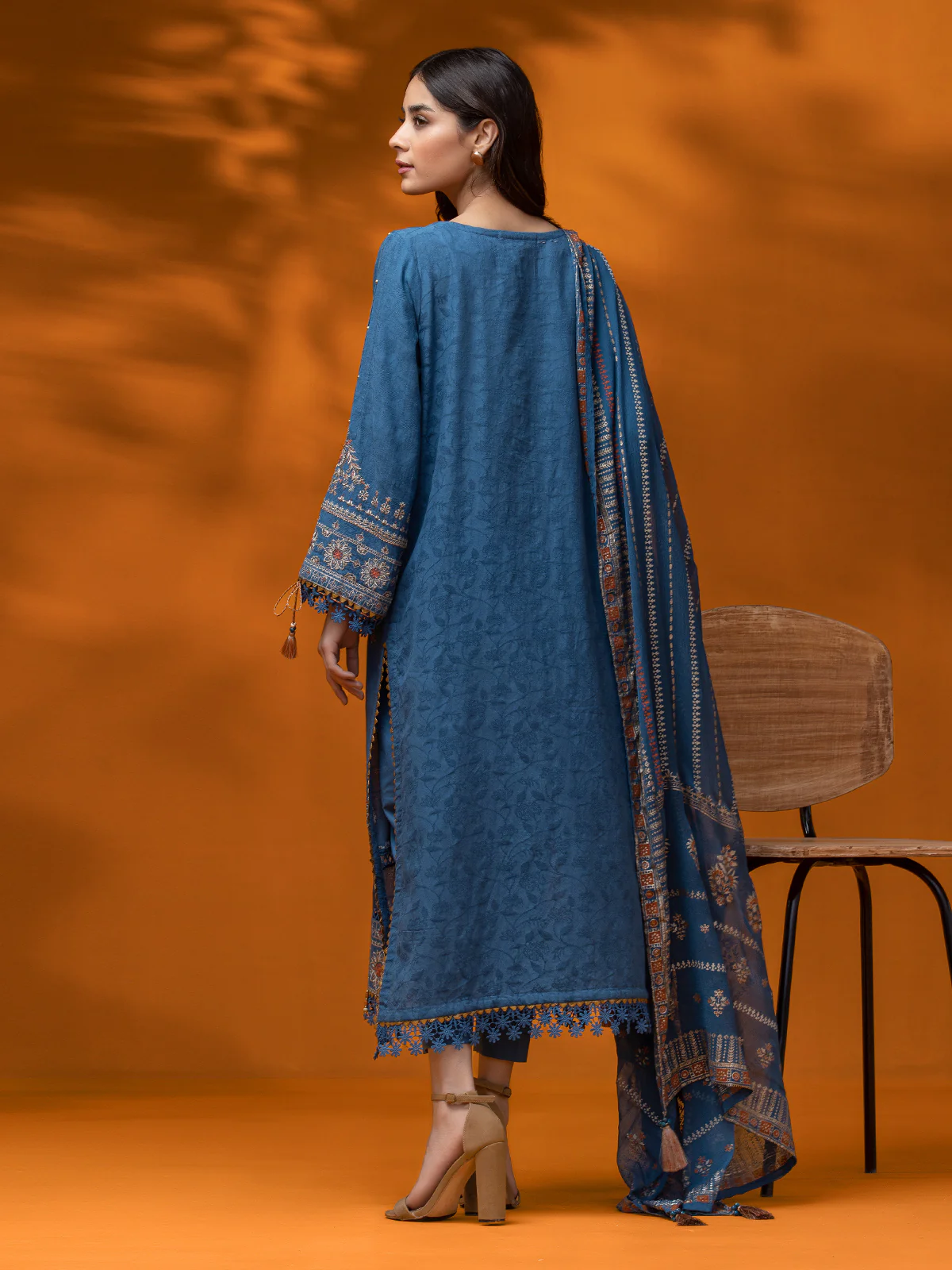 Unstitched Embroidered Dobby Suit - EWU24V7-26742-3P - Image 7