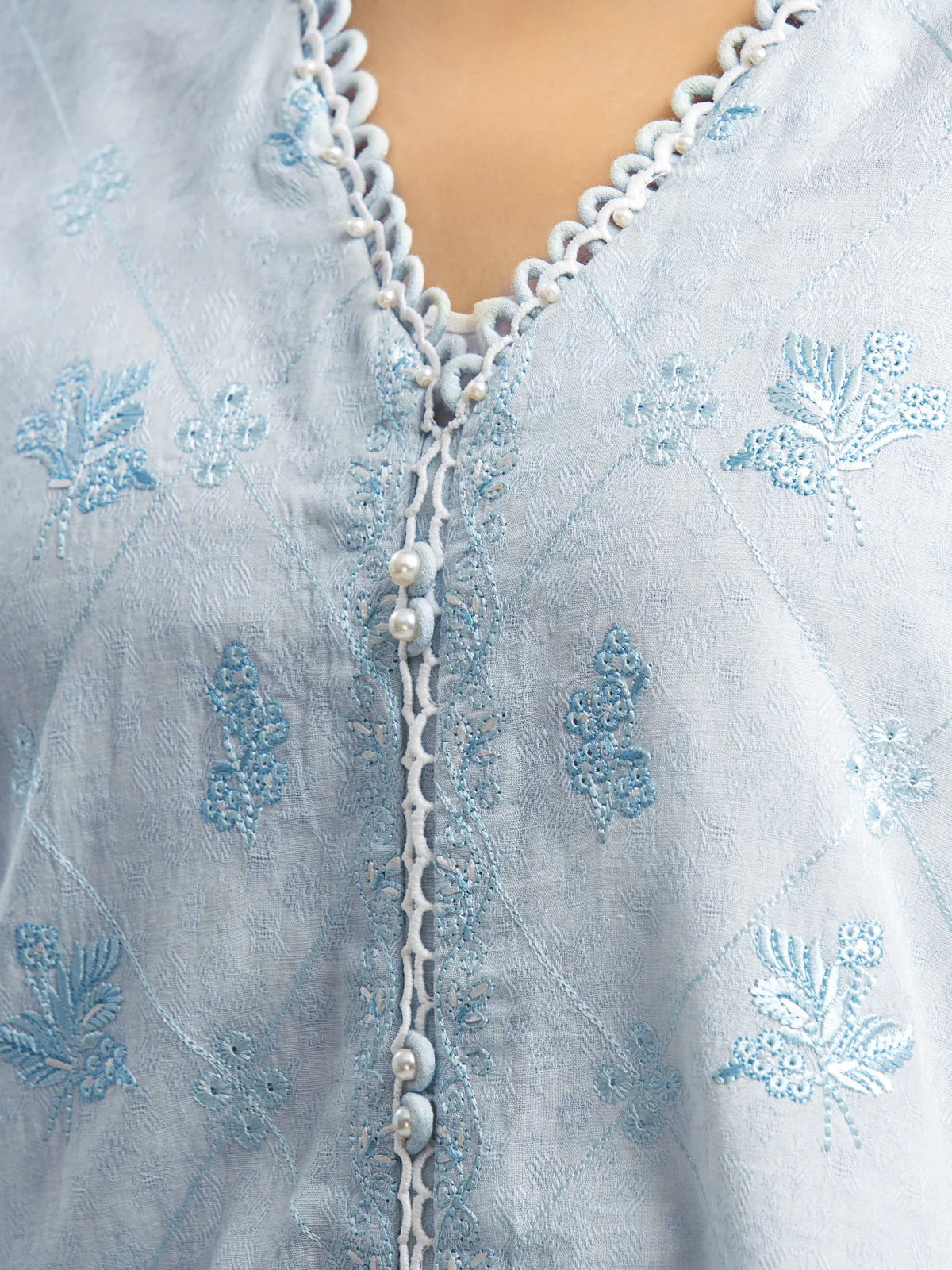 Unstitched Embroidered Dobby Suit - EWU24V7-28639-3P - Image 7