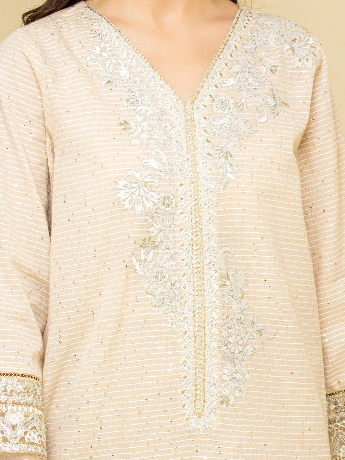 Unstitched Embroidered Dobby Suit - EWU24V7-28771-3P - Image 5