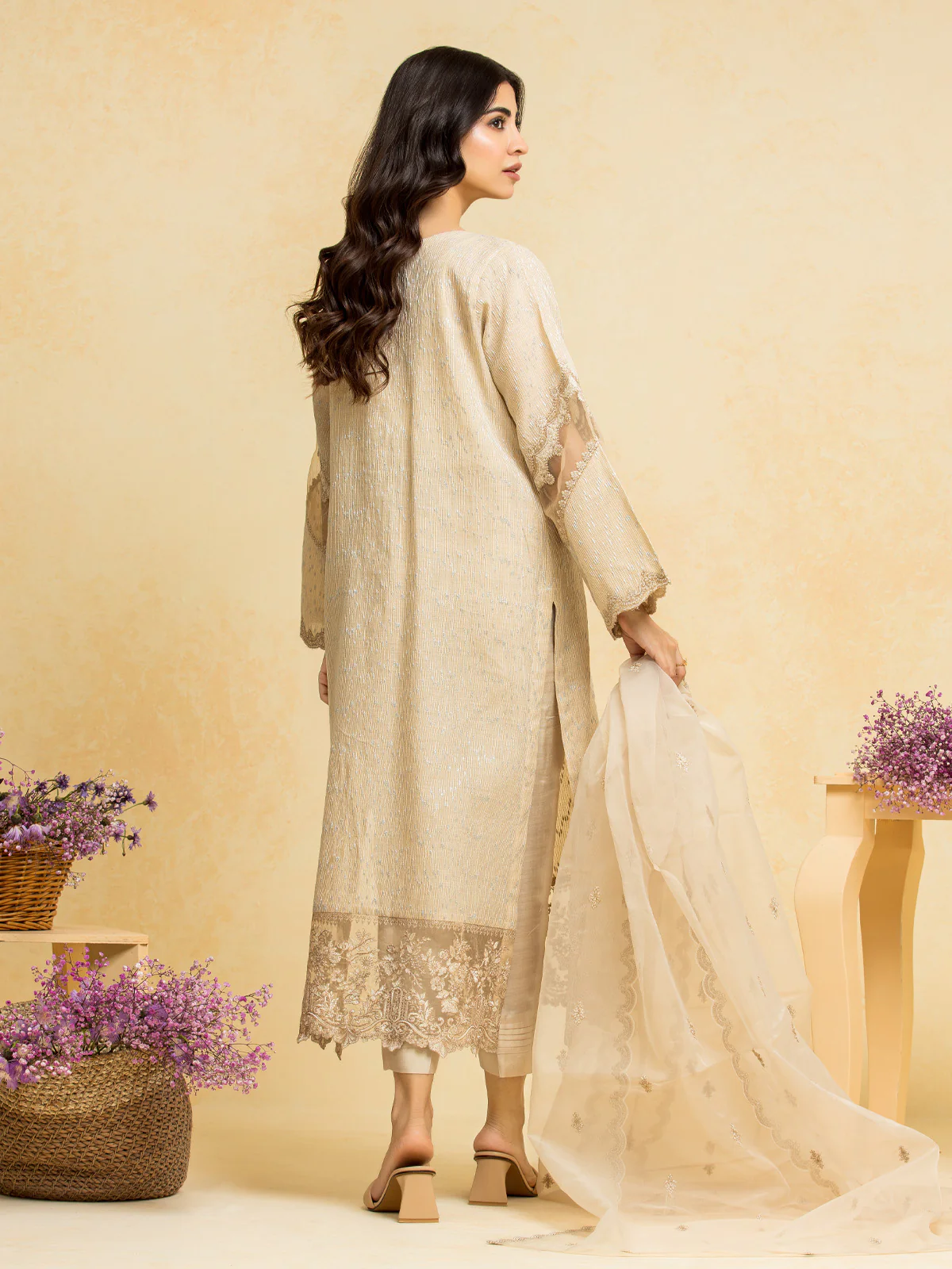 Unstitched Embroidered Dobby Suit - EWU24V7-28772-3P - Image 6