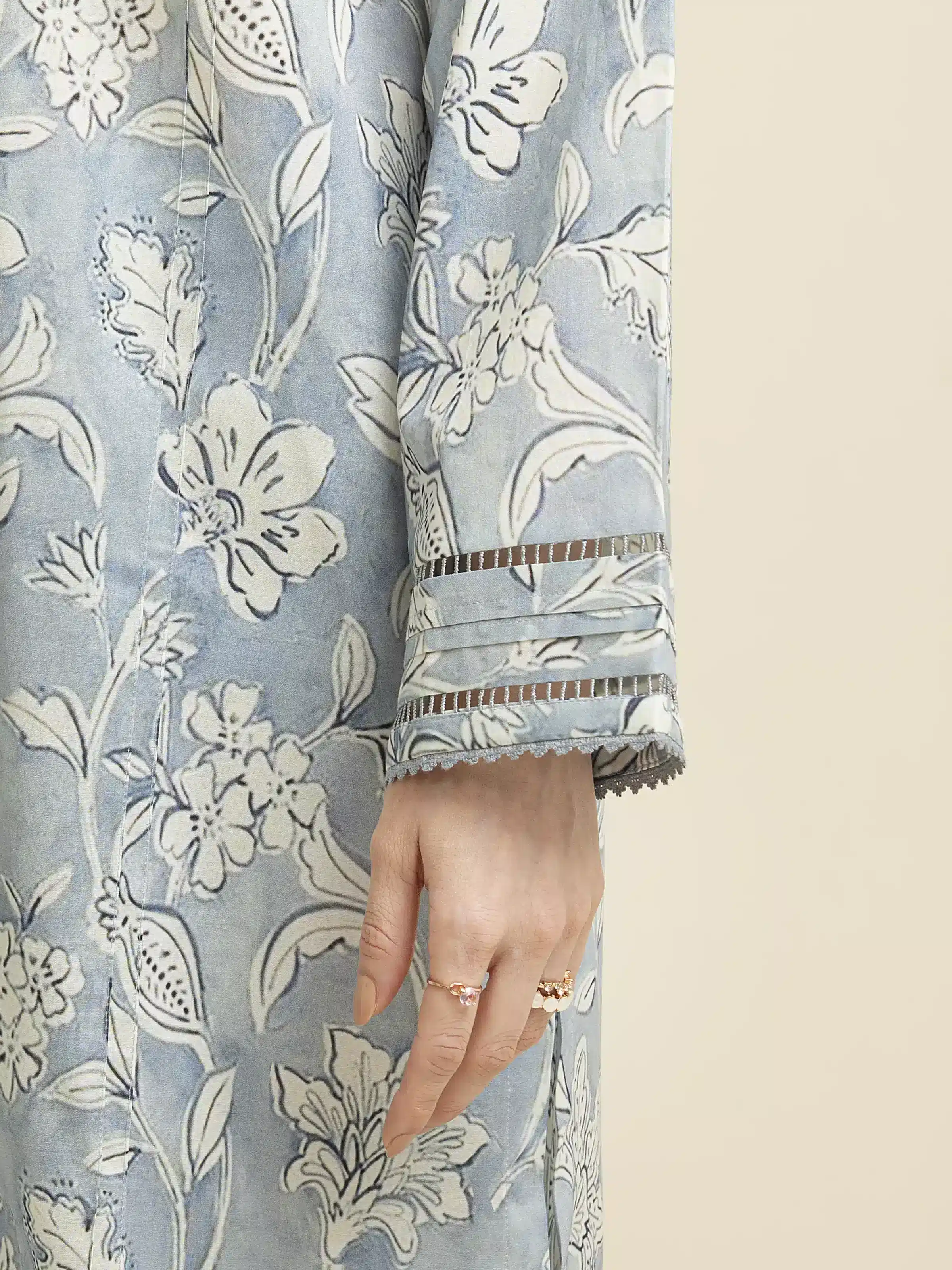 Unstitched Printed Lawn Shirt Dupatta - EWU5A1-35087SD - Image 5