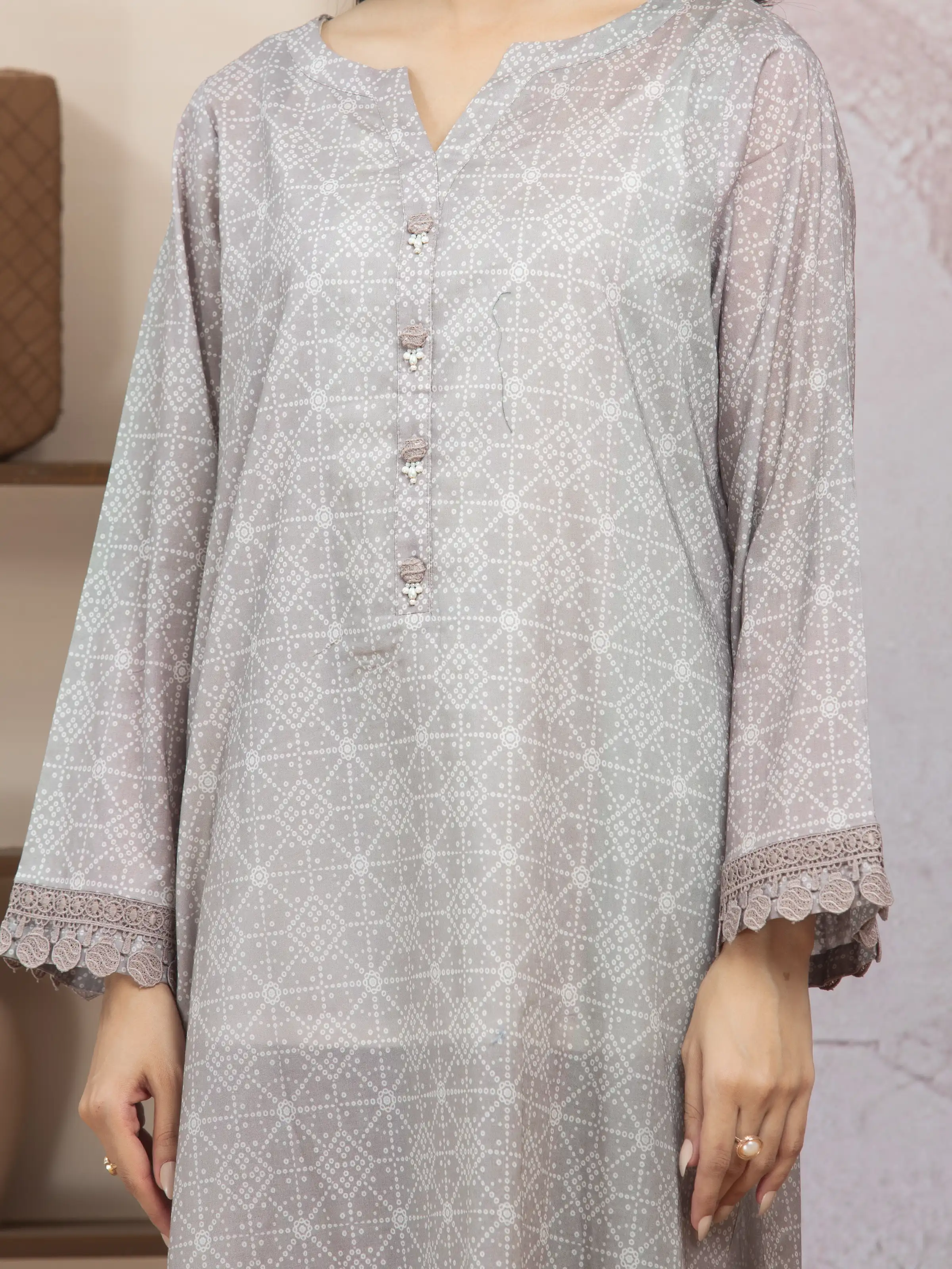Unstitched Printed Lawn Shirt Dupatta - EWU5A1-35219SD - Image 4