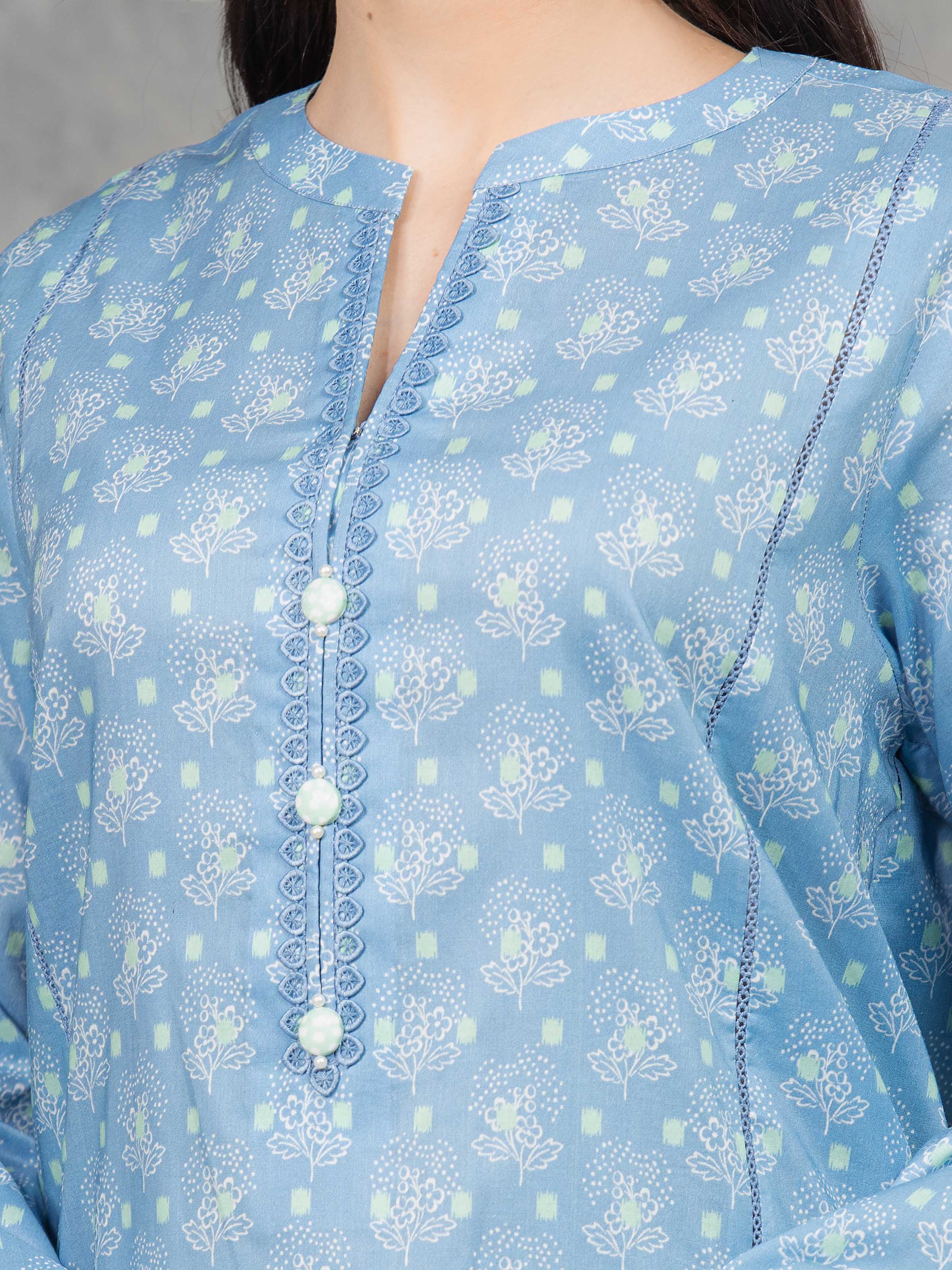 Unstitched Printed Cambric Suit - EWU5A2-35849-3P - Image 3
