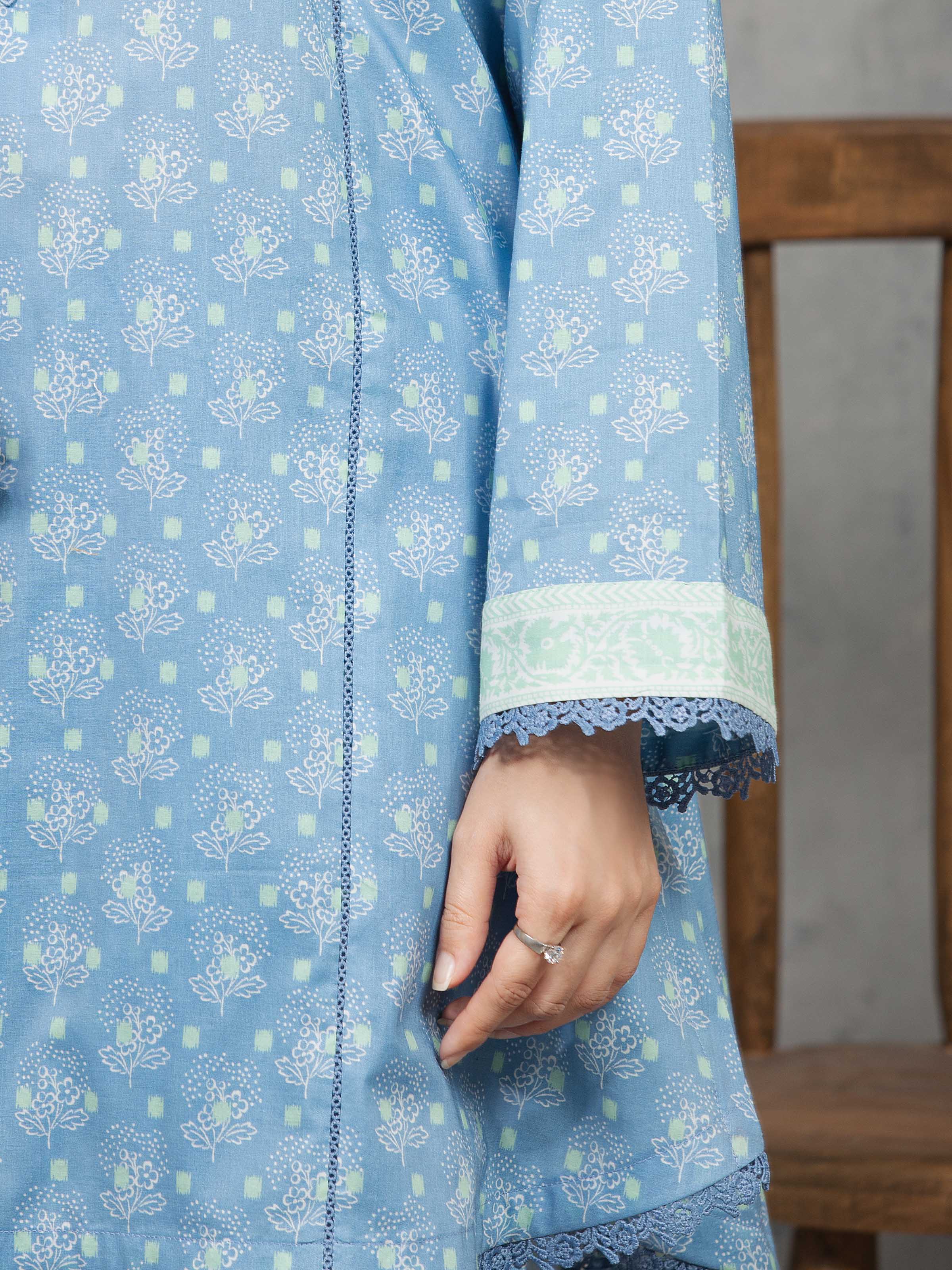 Unstitched Printed Cambric Suit - EWU5A2-35849-3P - Image 4