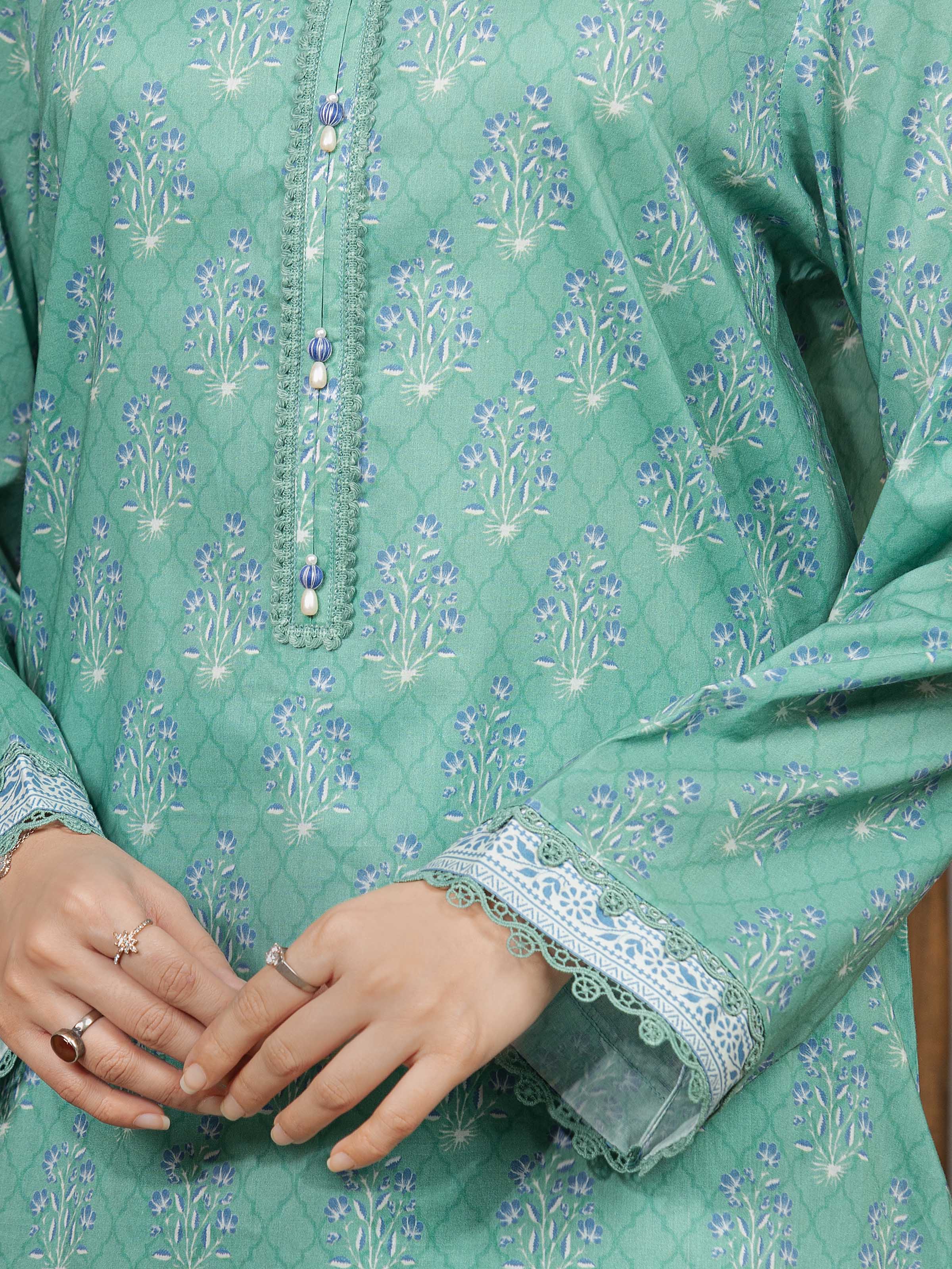 Unstitched Printed Cambric Suit - EWU5A2-35851-3P - Image 4