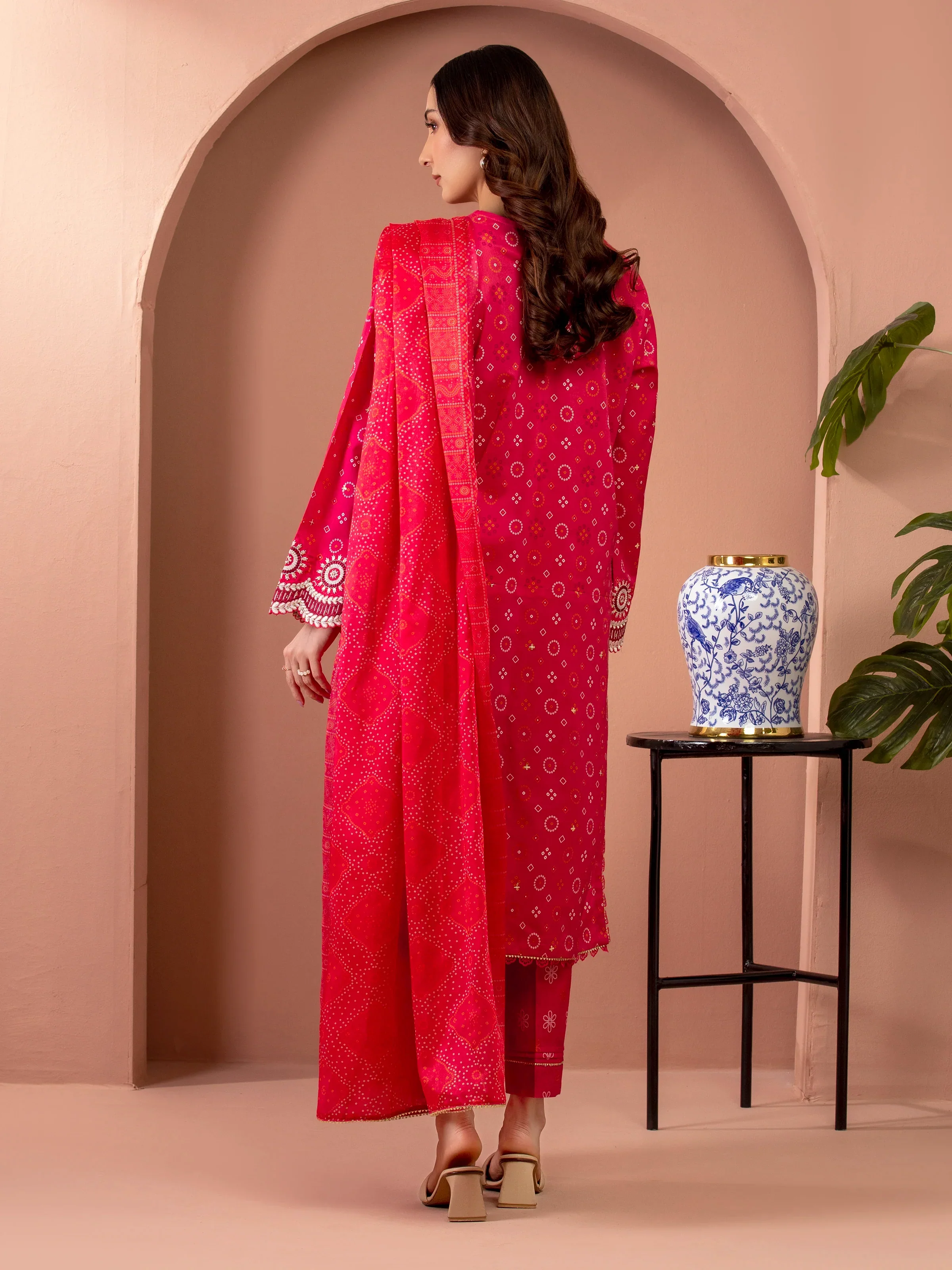 Unstitched Embroidered Lawn Shirt Trouser - EWU5V1-31418ST - Image 6