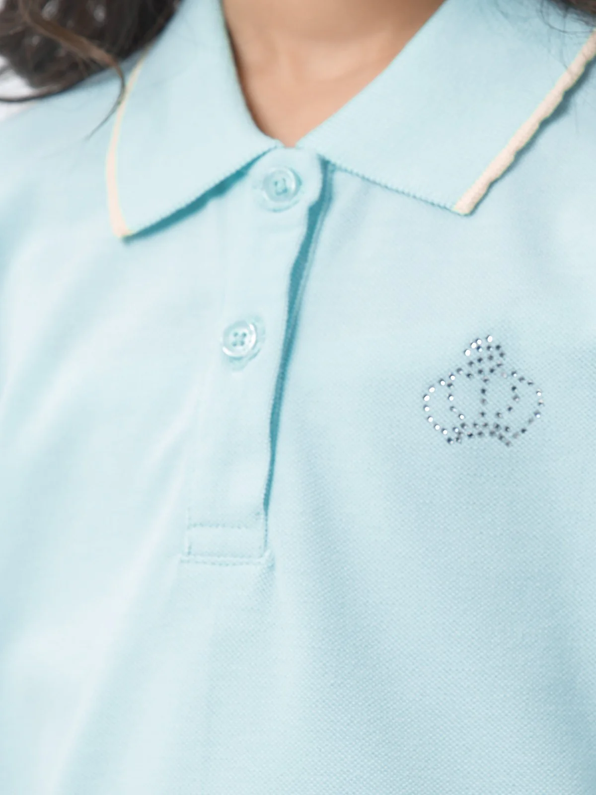 Girl's Aqua Polo Shirt - EGTPS23-001 - Image 3