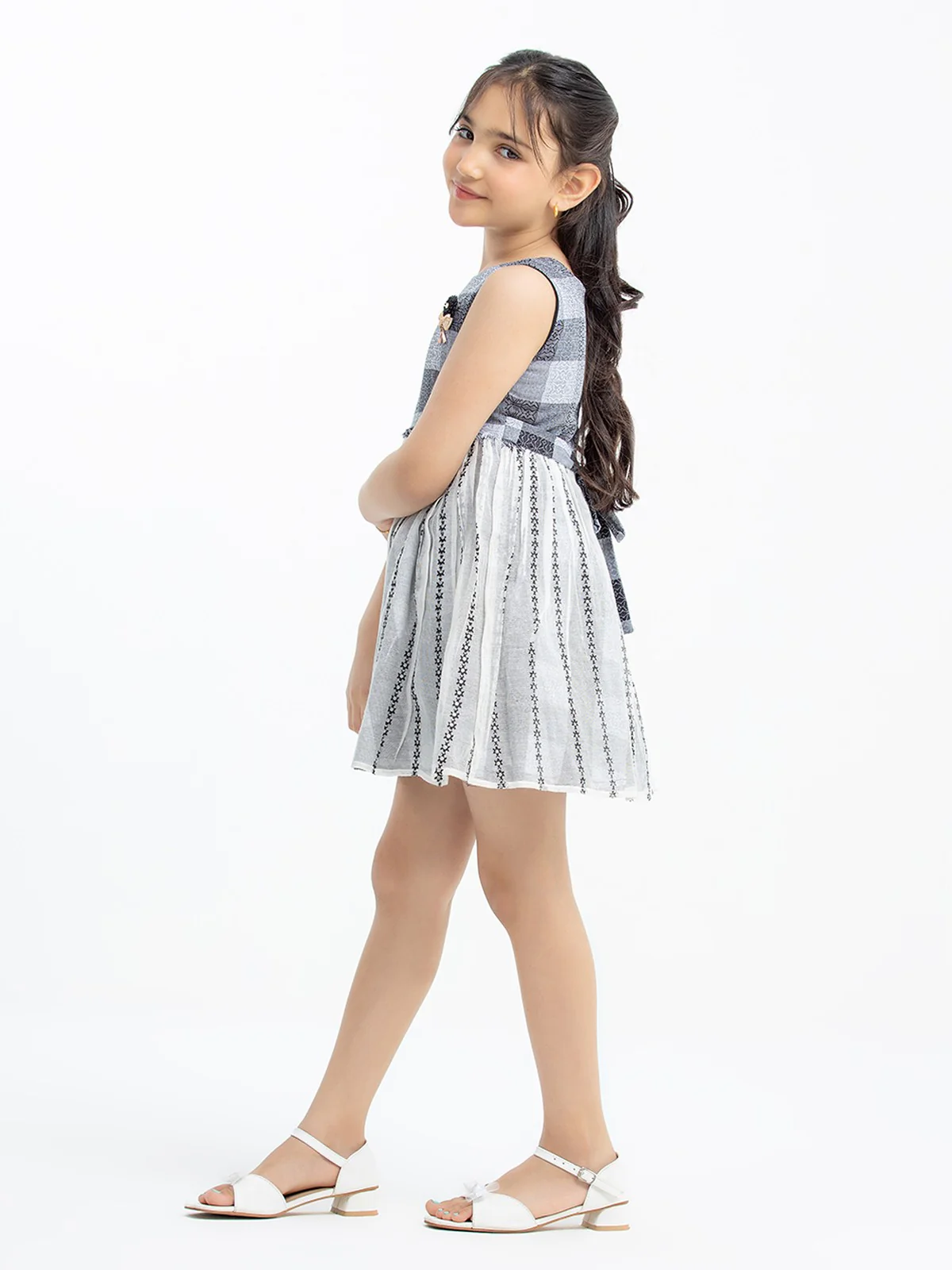 Girl's Black & Grey Frock - EGTF23S-200041 - Image 3