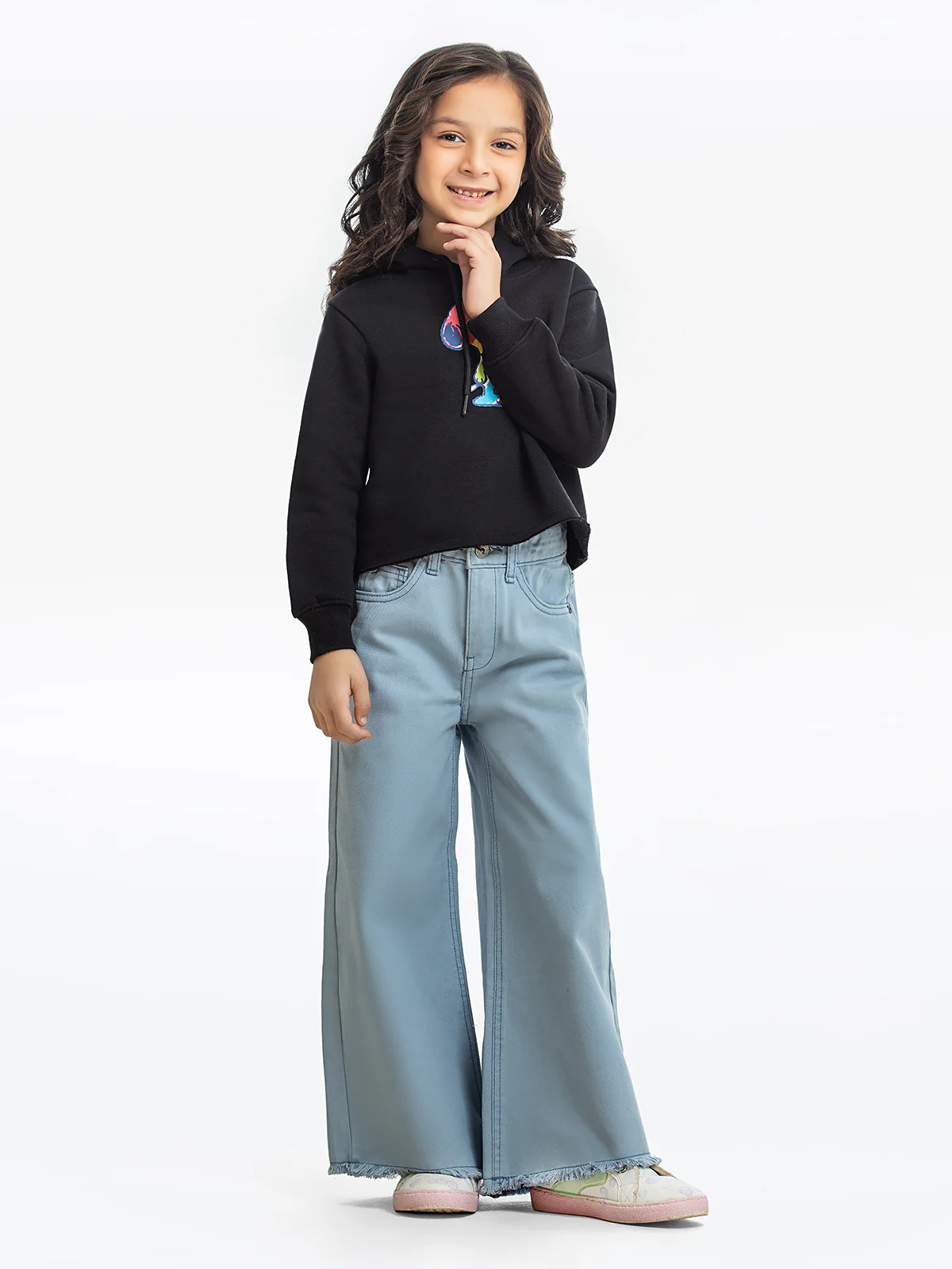 Girl's Black Hoodie - EGTH23-007 - Image 2