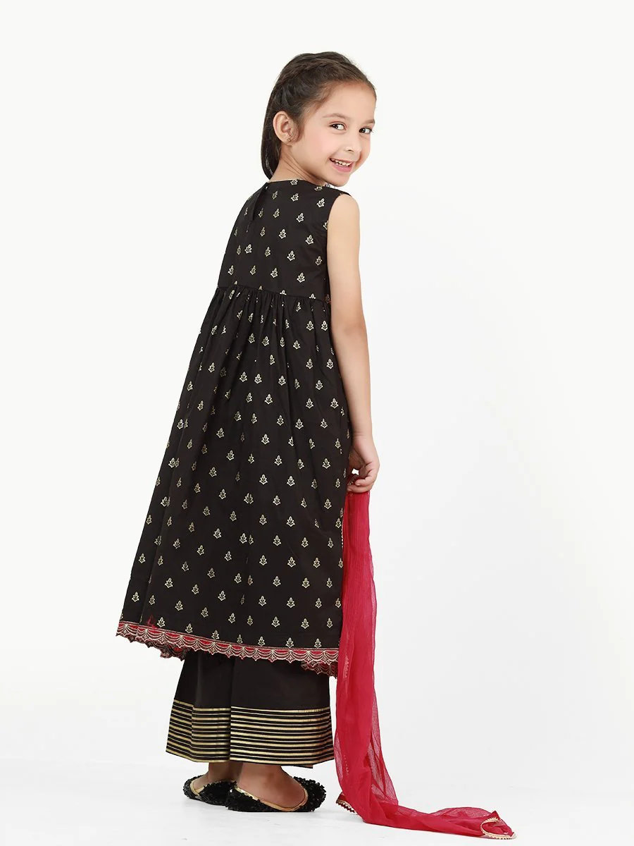 Girl's Black Pishwas - EGTP22-22171 - Image 5